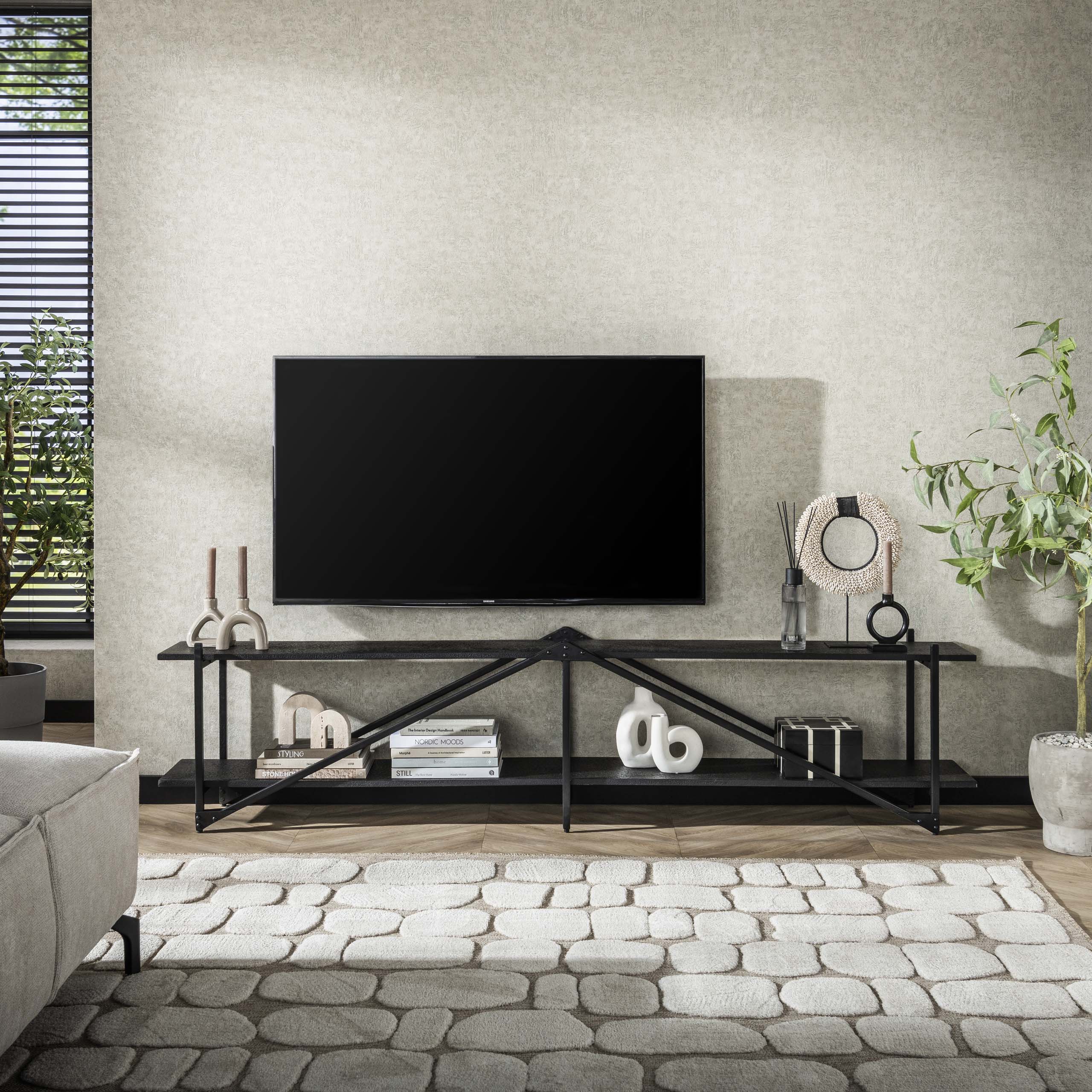 TV-meubel Piega 220cm / Grijs – afbeelding 1