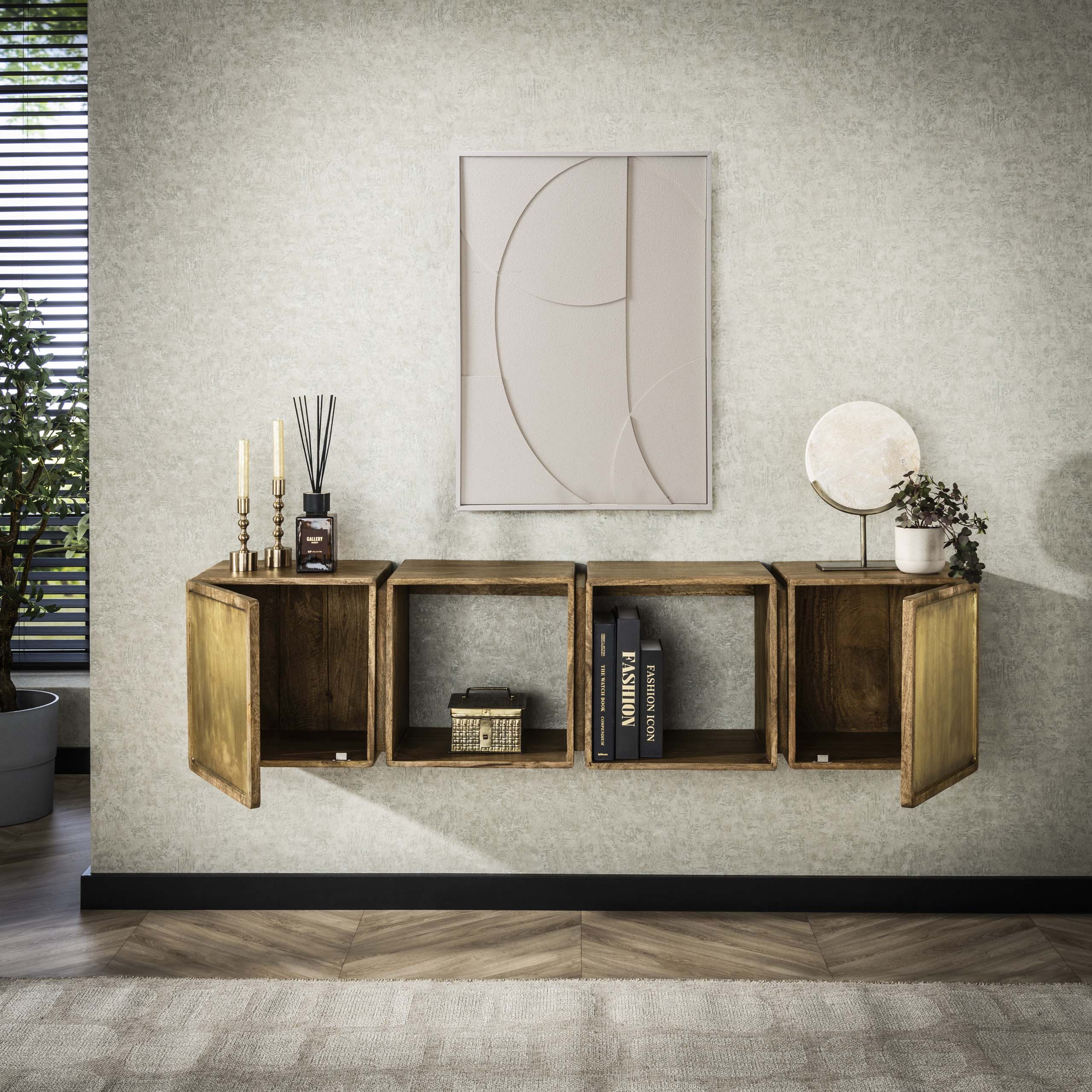 Dressoir Brass 2 deuren / Massief mango zand – afbeelding 2