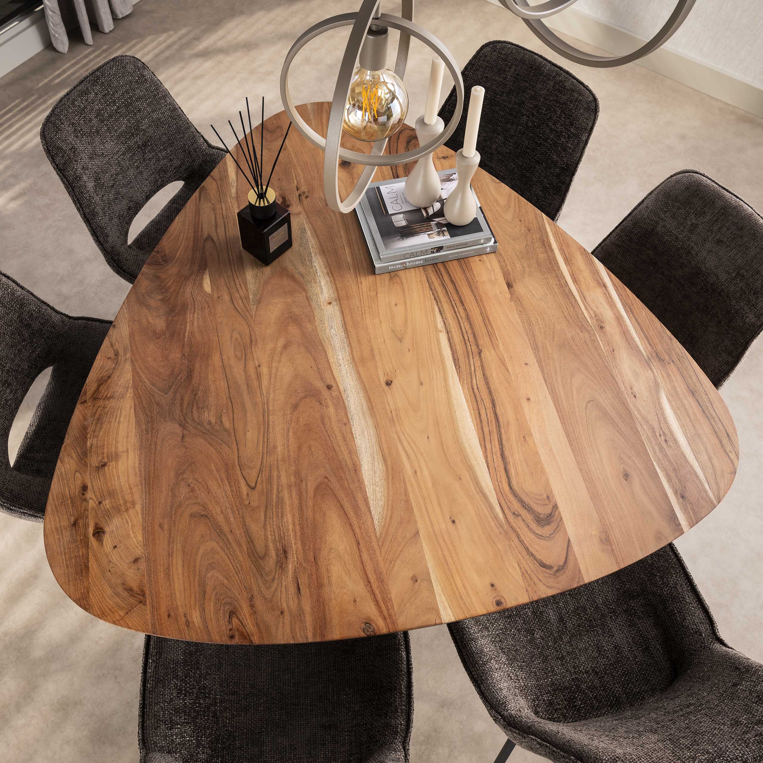 Eettafel Triangle 135x135cm / Massief acacia – afbeelding 3