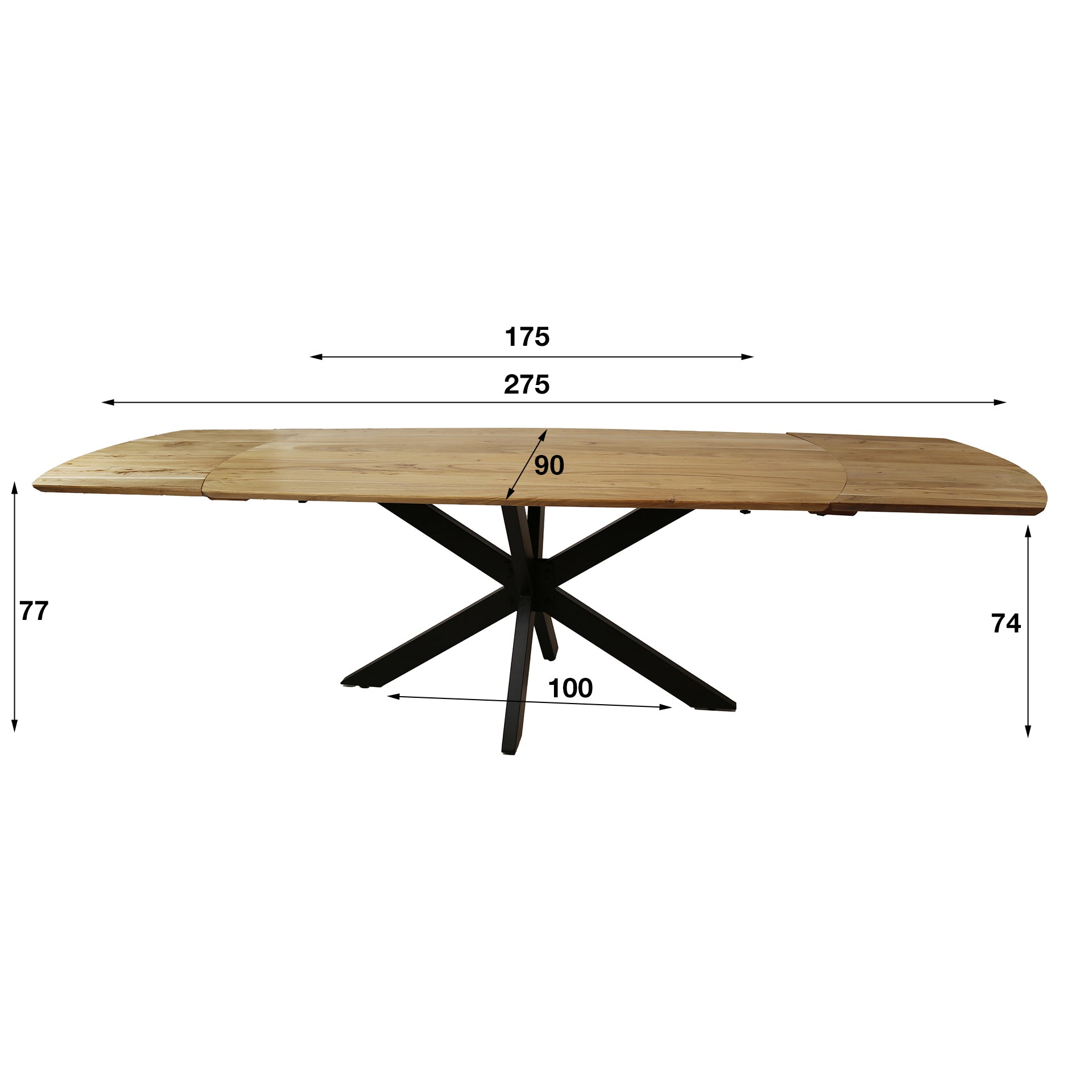 Eettafel Extend 175/275cm / Massief acacia – afbeelding 7