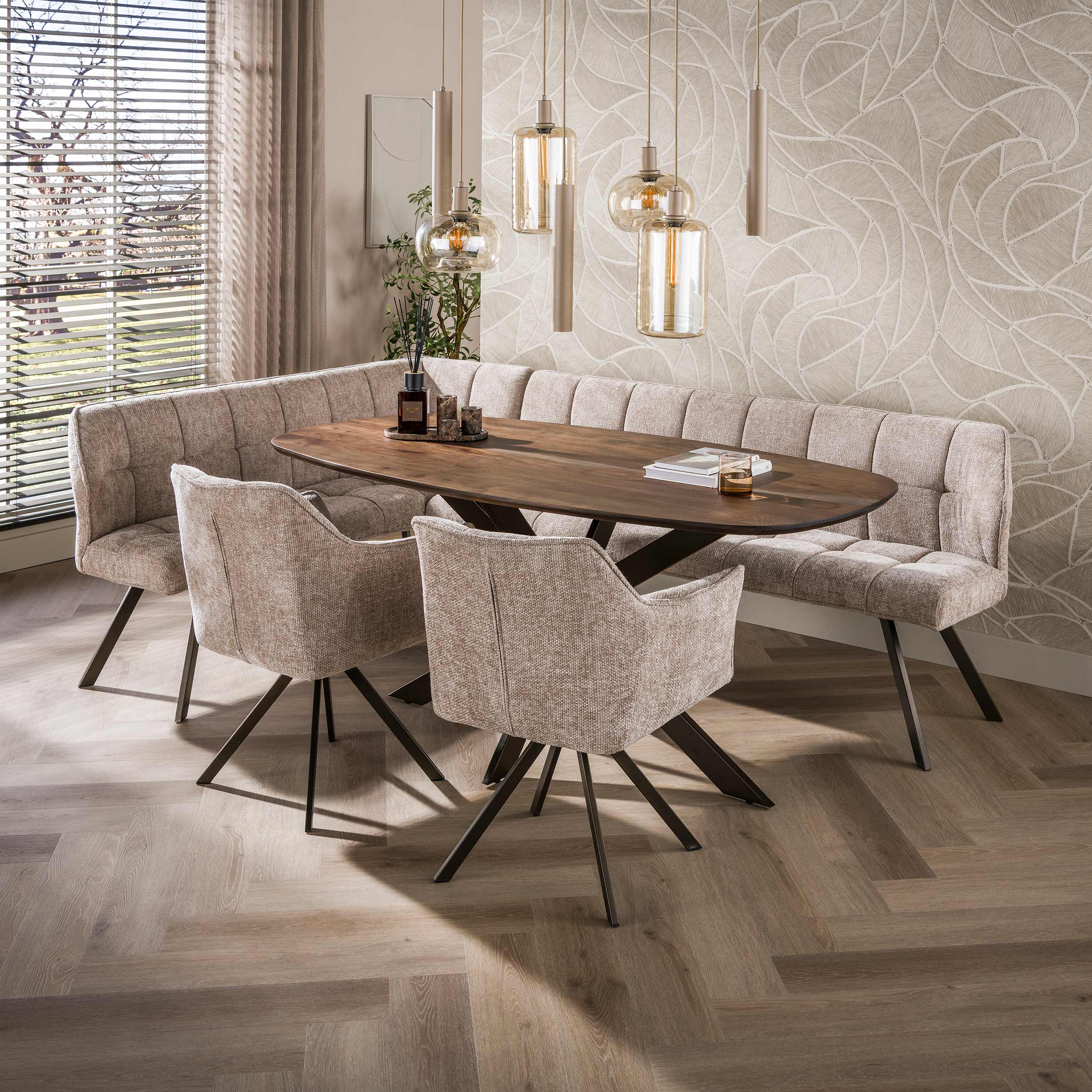 Eettafel Arhus Solid deens ovaal 180cm / Massief acacia – afbeelding 3