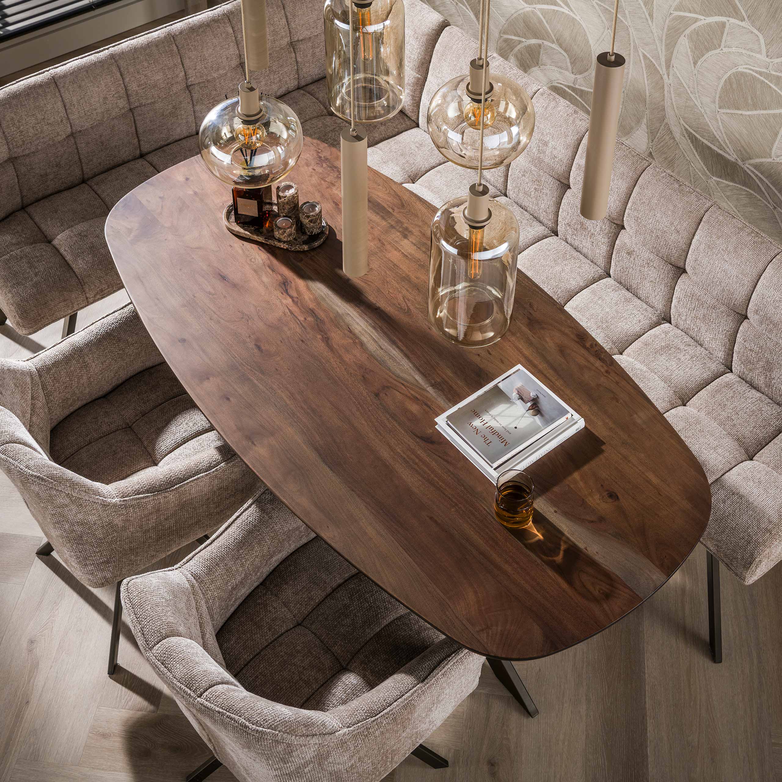 Eettafel Arhus Solid deens ovaal 180cm / Massief acacia – afbeelding 5