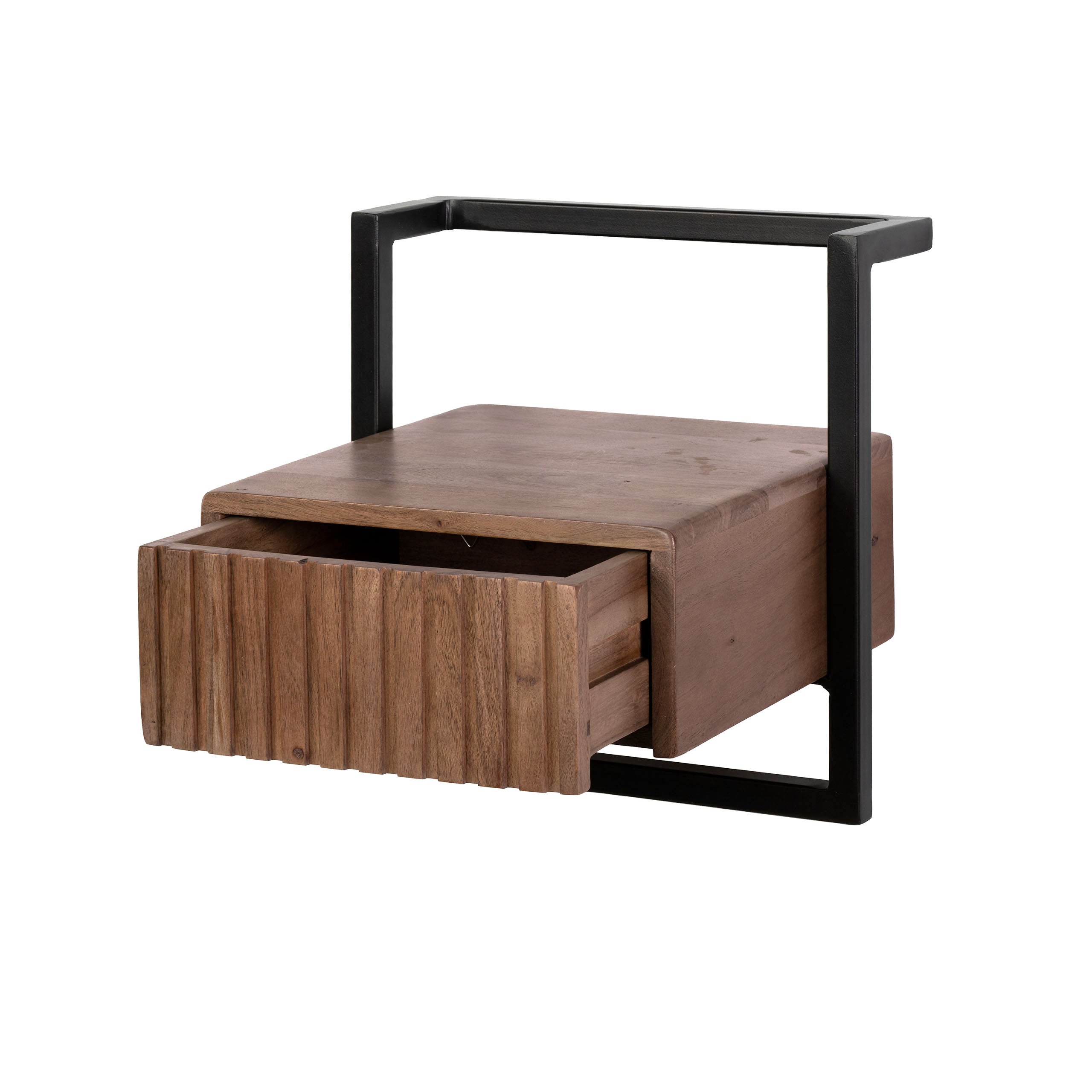 Nachtkastje Carve Air XS 1 lade / Massief acacia bruin – afbeelding 7
