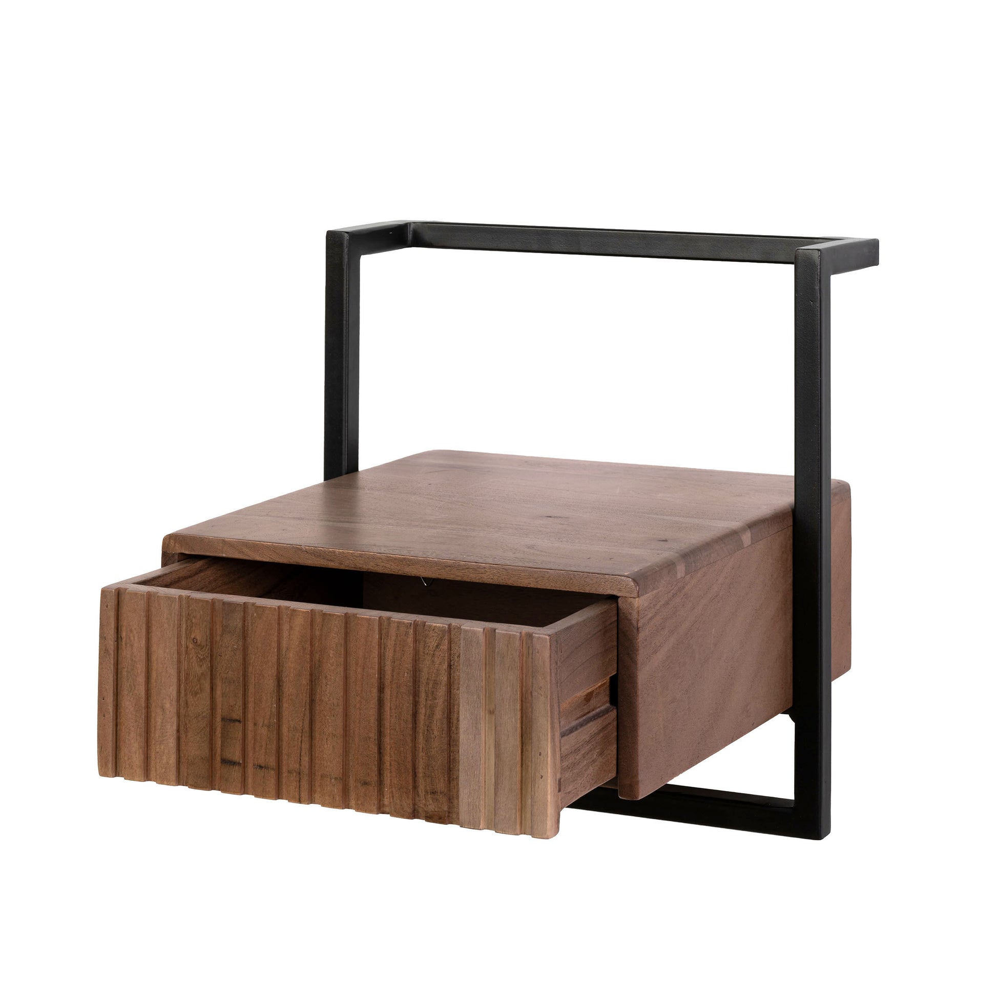 Nachtkastje Carve Air 1 lade / Massief acacia bruin – afbeelding 7