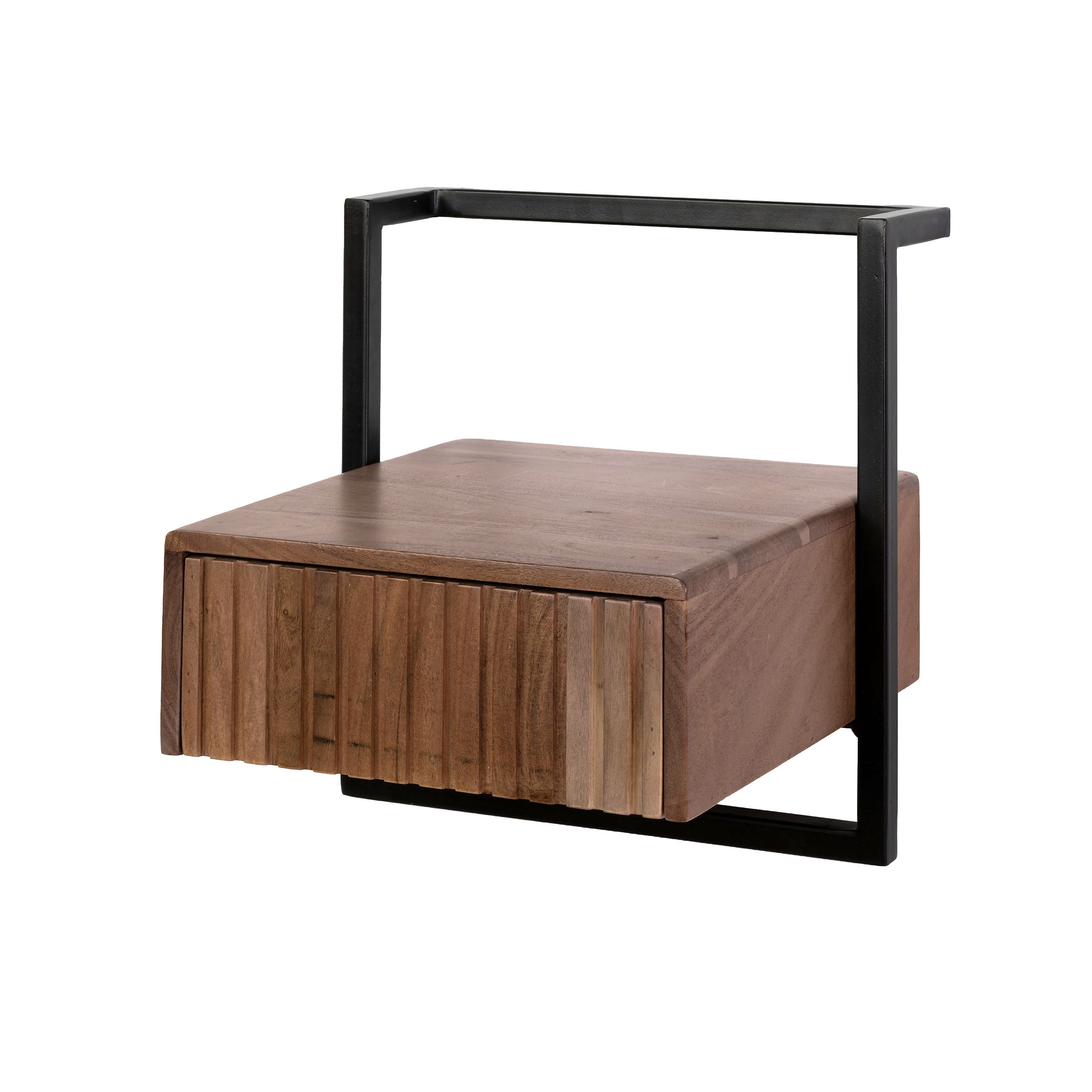 Nachtkastje Carve Air 1 lade / Massief acacia bruin – afbeelding 5