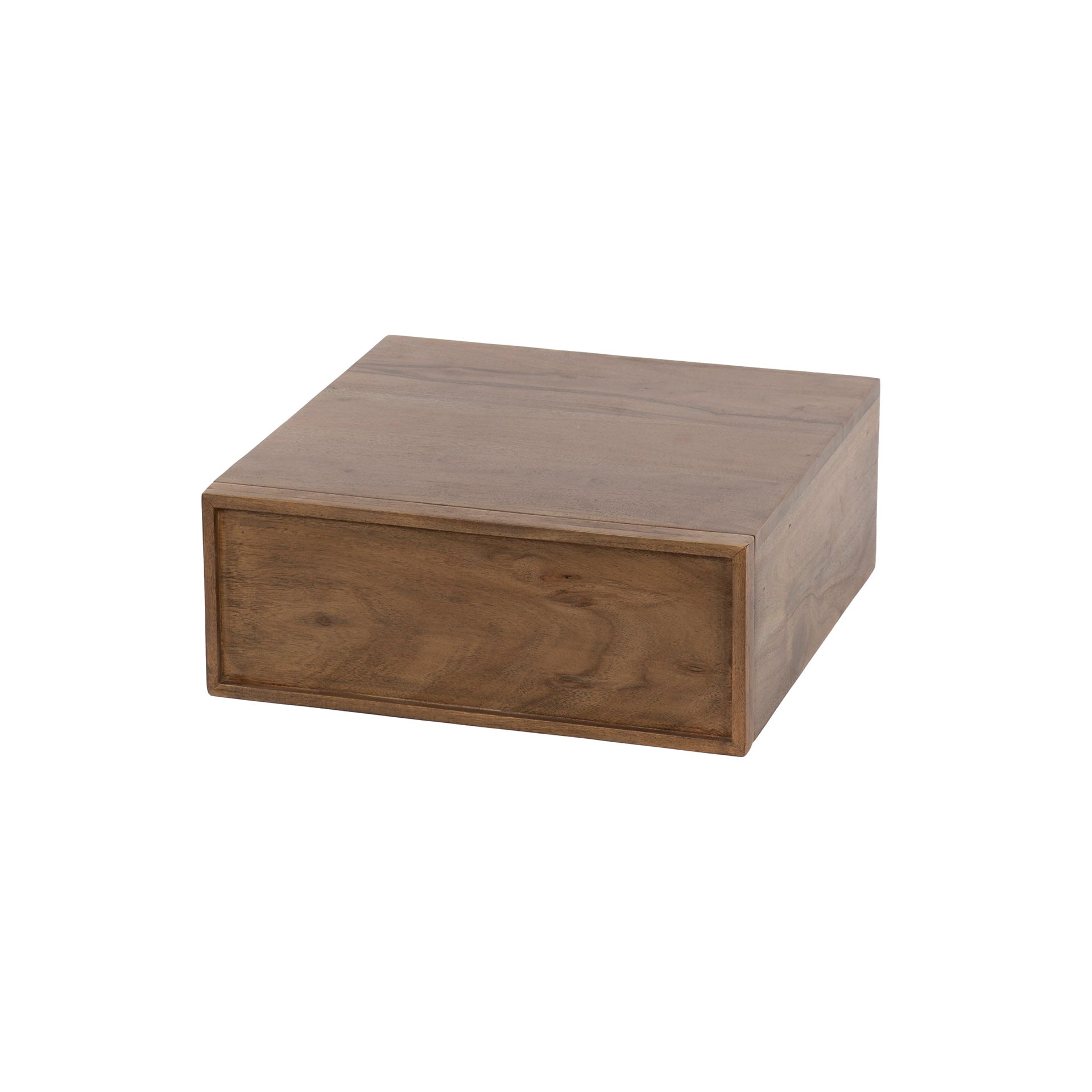 Nachtkastje Frame zwevend 1 lade verpakt per 2 / Massief acacia bruin – afbeelding 4