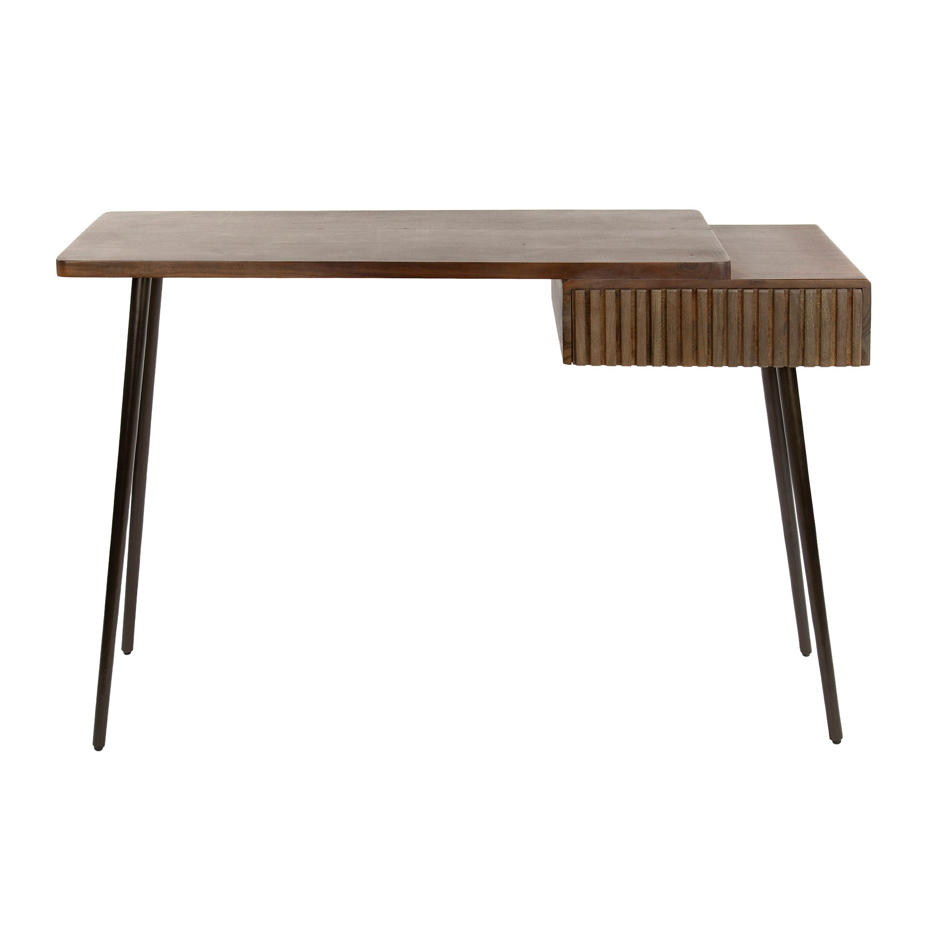Hal-/kaptafel Carve 1 lade / Massief acacia bruin – afbeelding 8