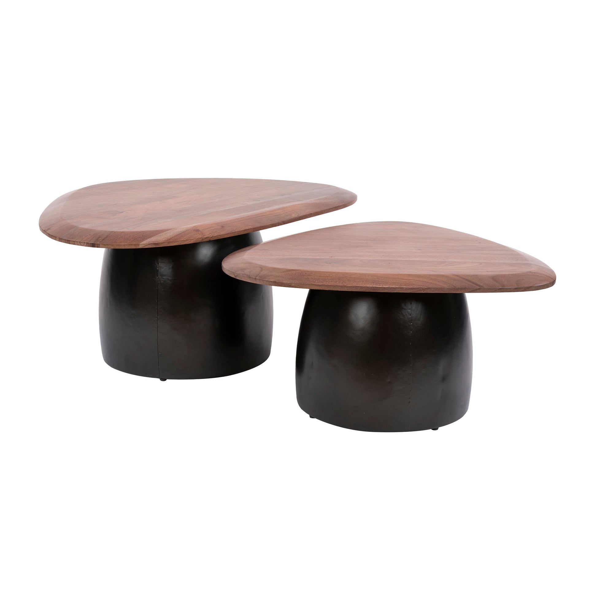 Salontafel Melta set van 2 / Massief acacia bruin – afbeelding 5