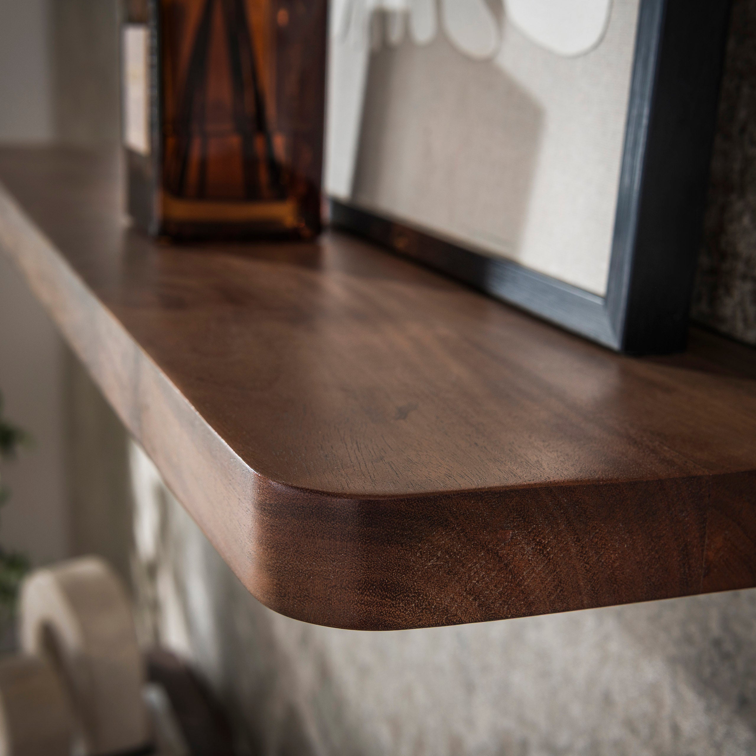 Wandplank Carve 60cm / Massief acacia bruin – afbeelding 3