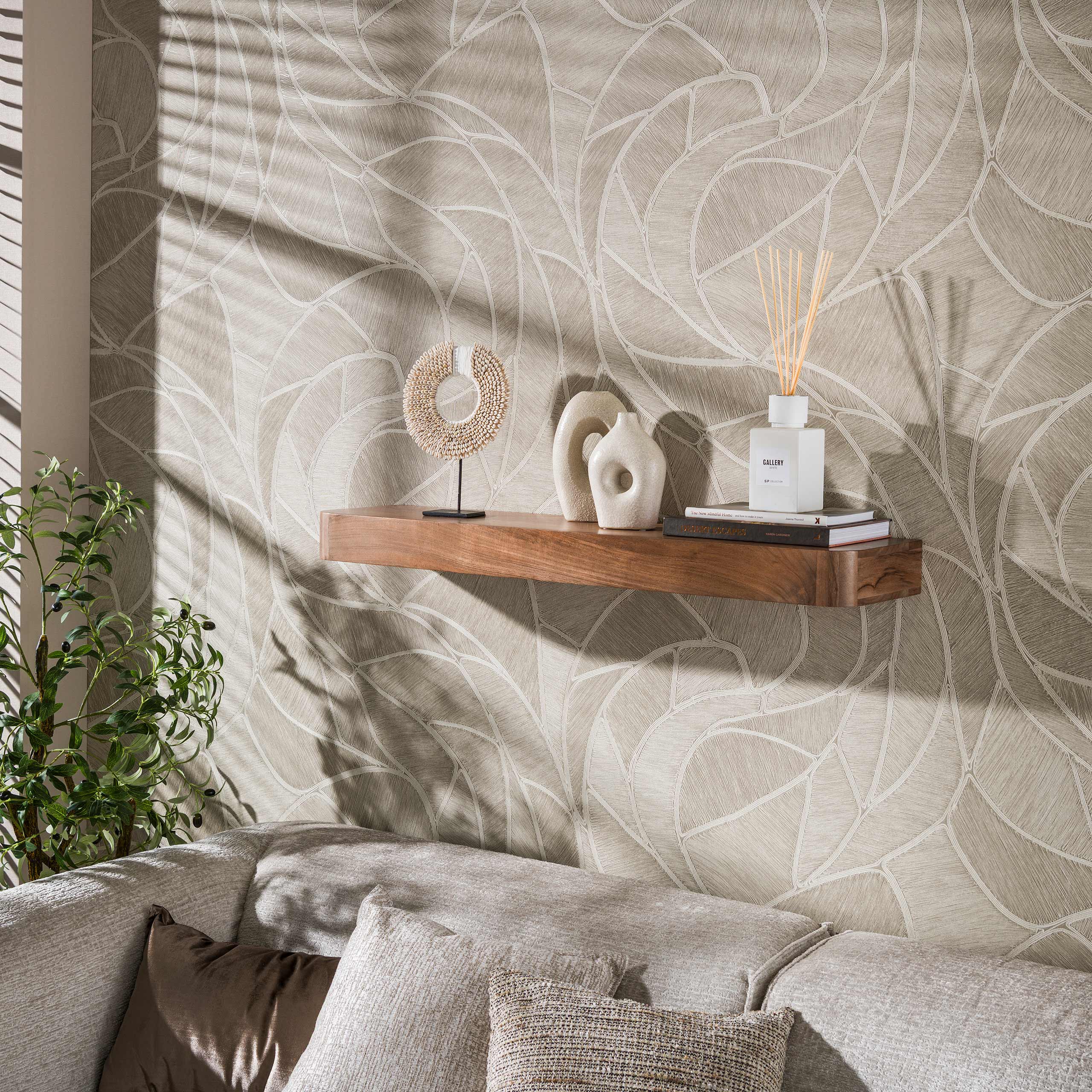 Wandplank Carve 100cm / Massief acacia bruin – afbeelding 2