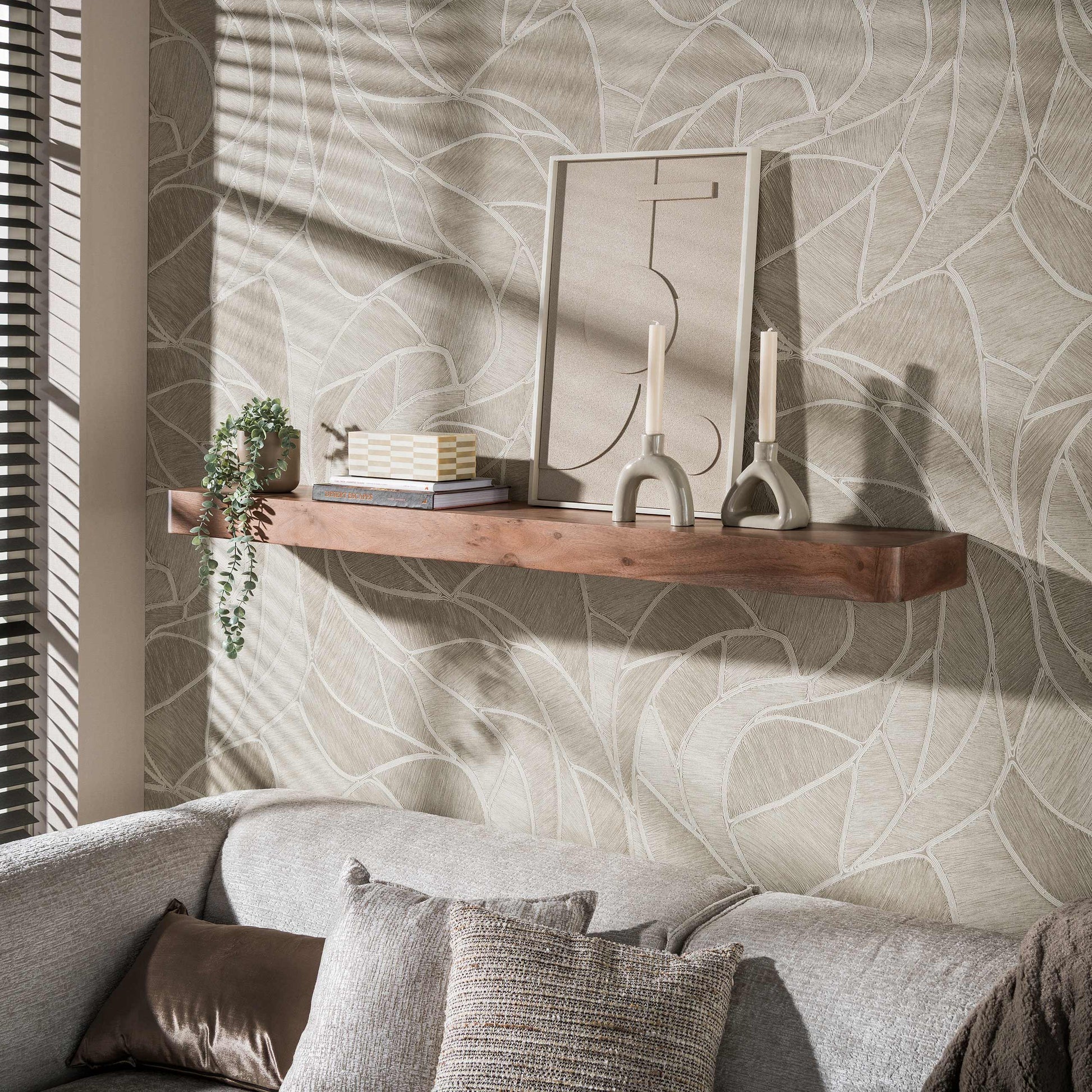 Wandplank Carve 150cm / Massief acacia bruin – afbeelding 2