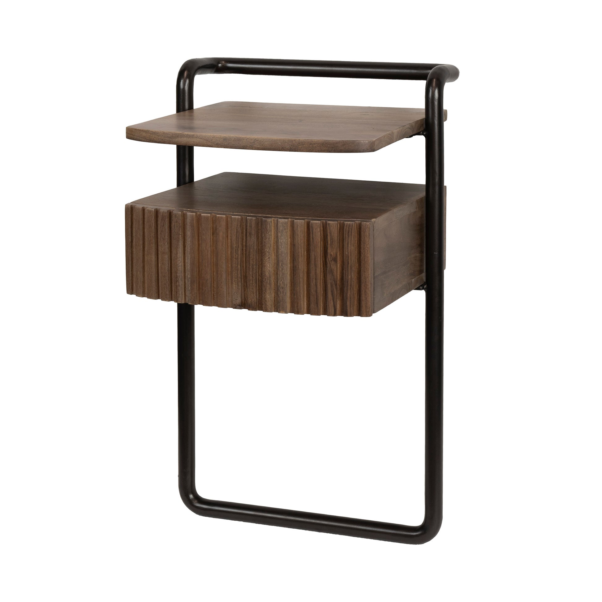 Nachtkastje Linea 1 lade / Massief acacia bruin – afbeelding 4