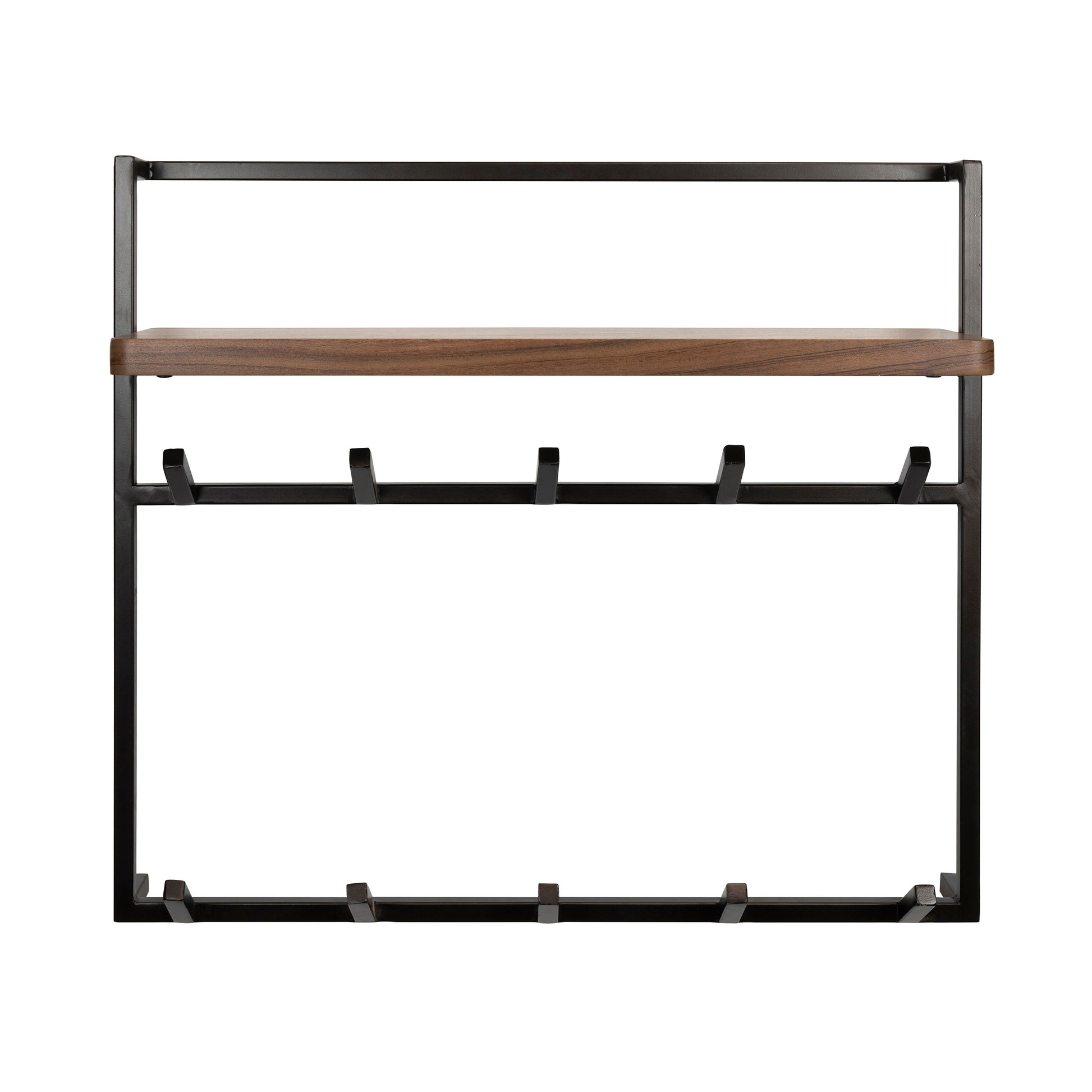 Kapstok Air Pure hoog 2x5 haken / Massief acacia bruin – afbeelding 3
