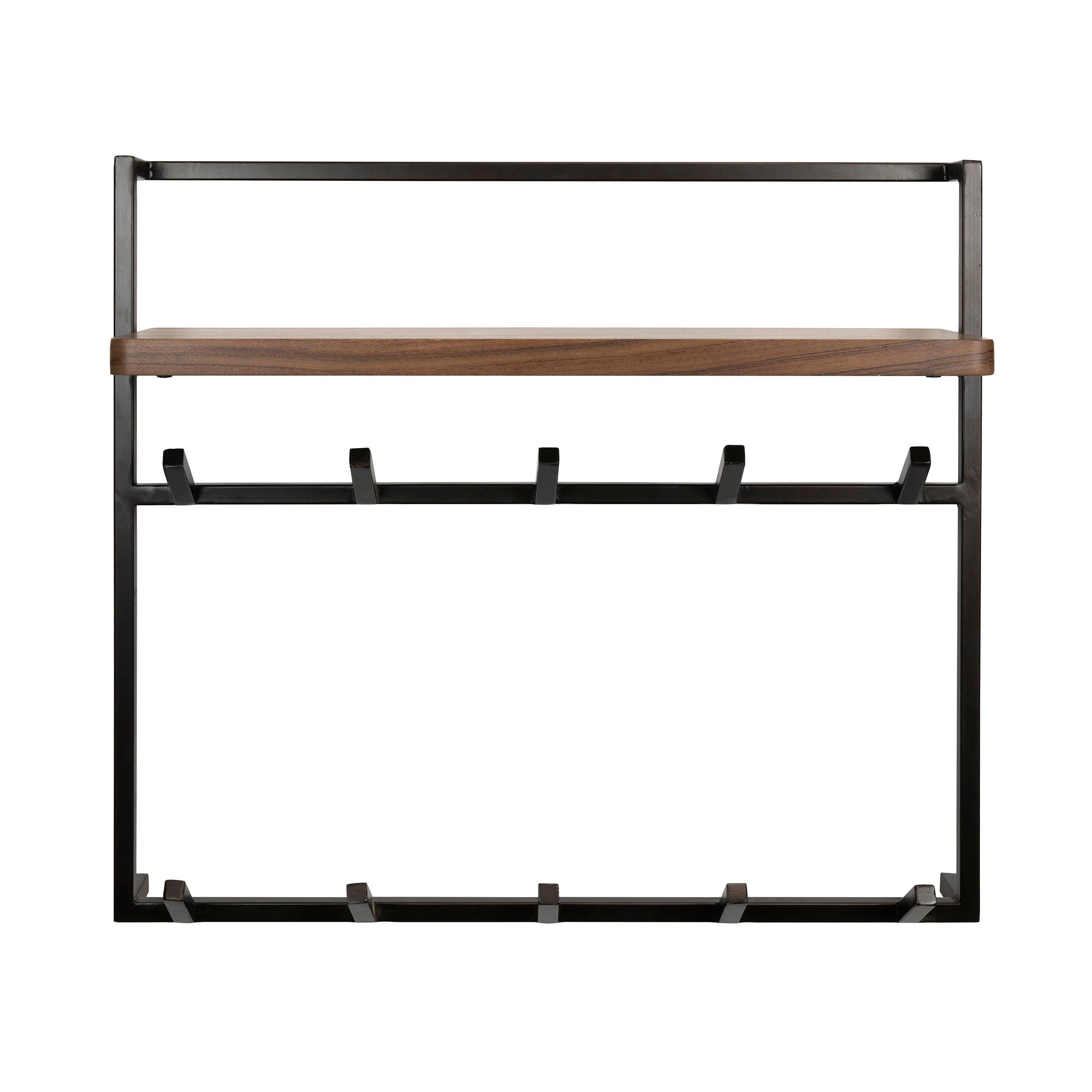 Kapstok Air Pure hoog 2x5 haken / Massief acacia bruin – afbeelding 3