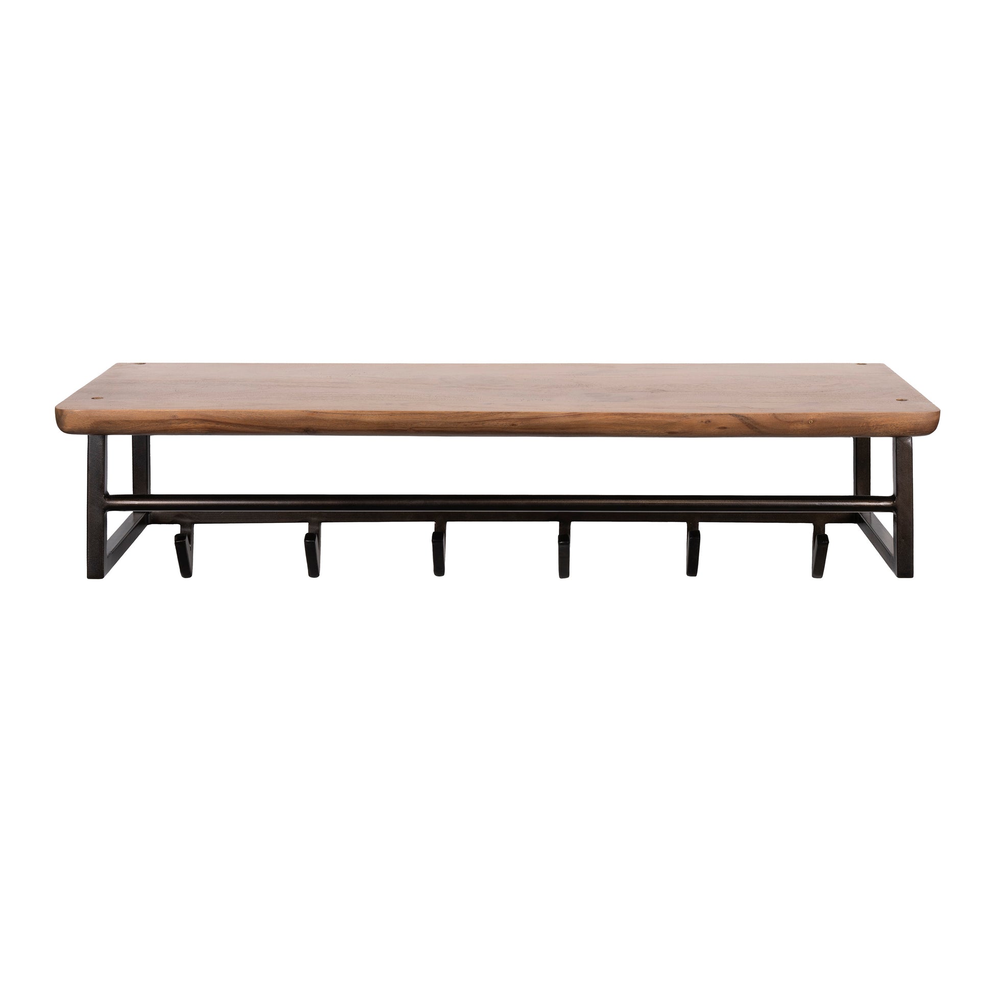 Kapstok Edge Curve 6 haken / Massief acacia bruin – afbeelding 4