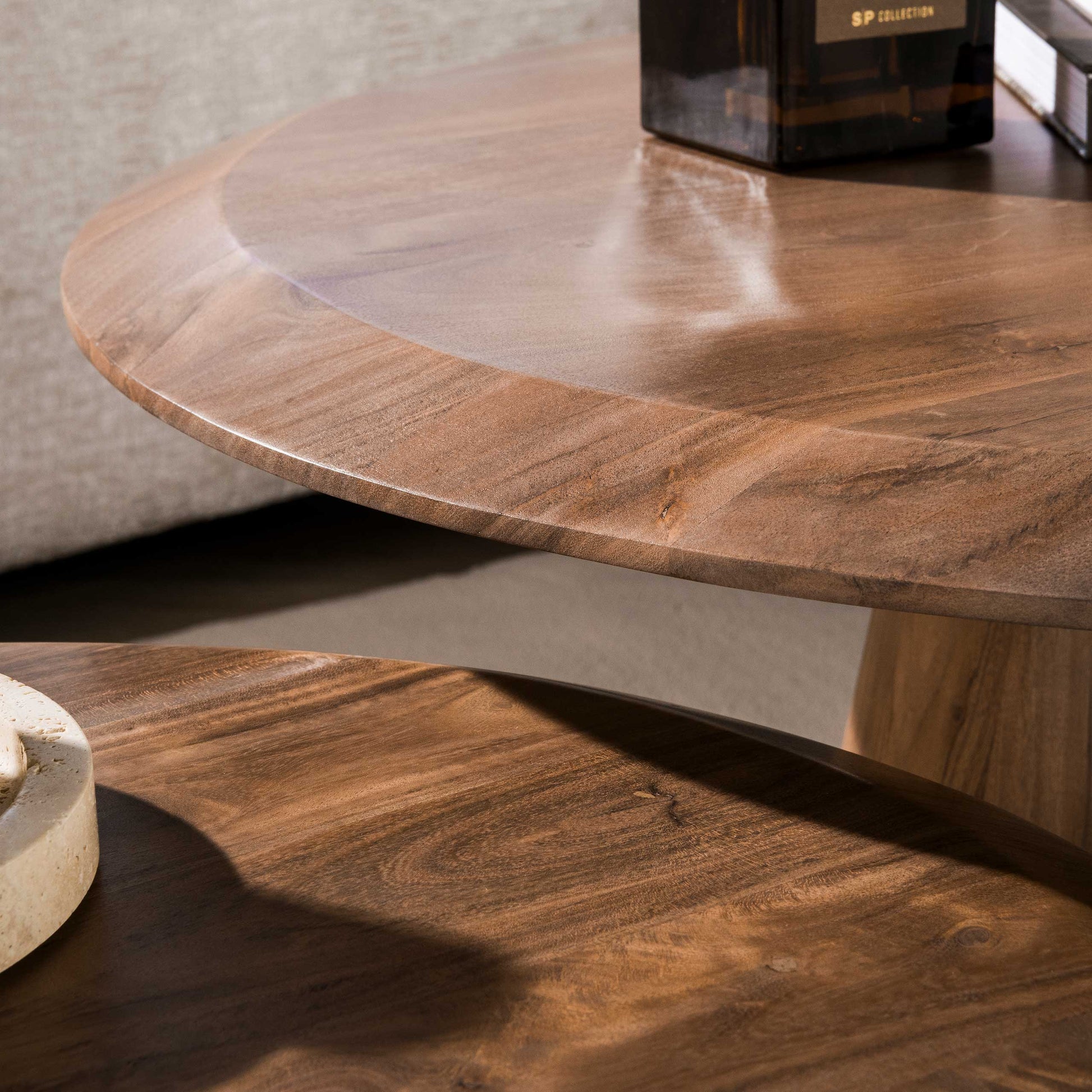 Salontafel Rona set van 2 / Massief acacia bruin – afbeelding 3