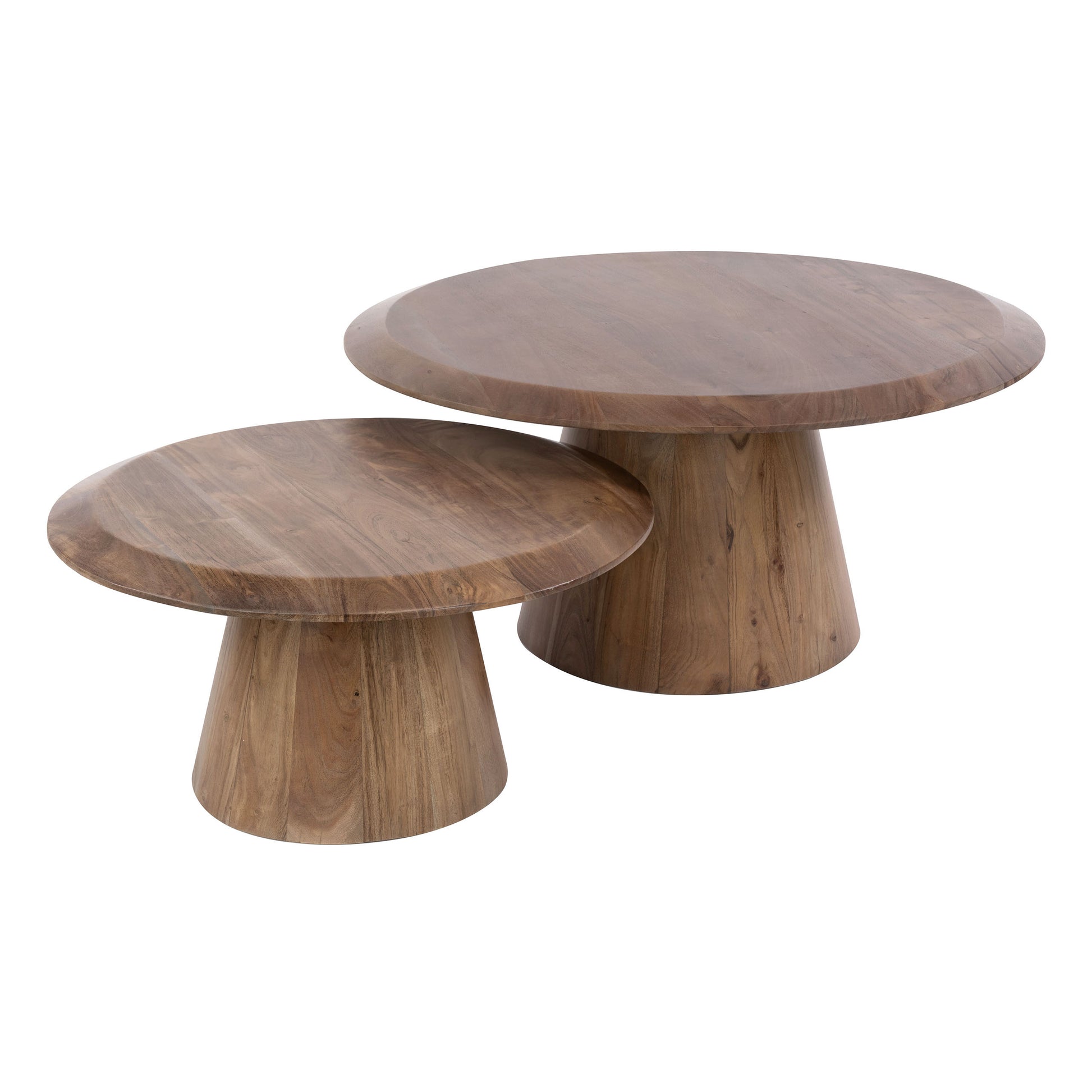 Salontafel Rona set van 2 / Massief acacia bruin – afbeelding 4