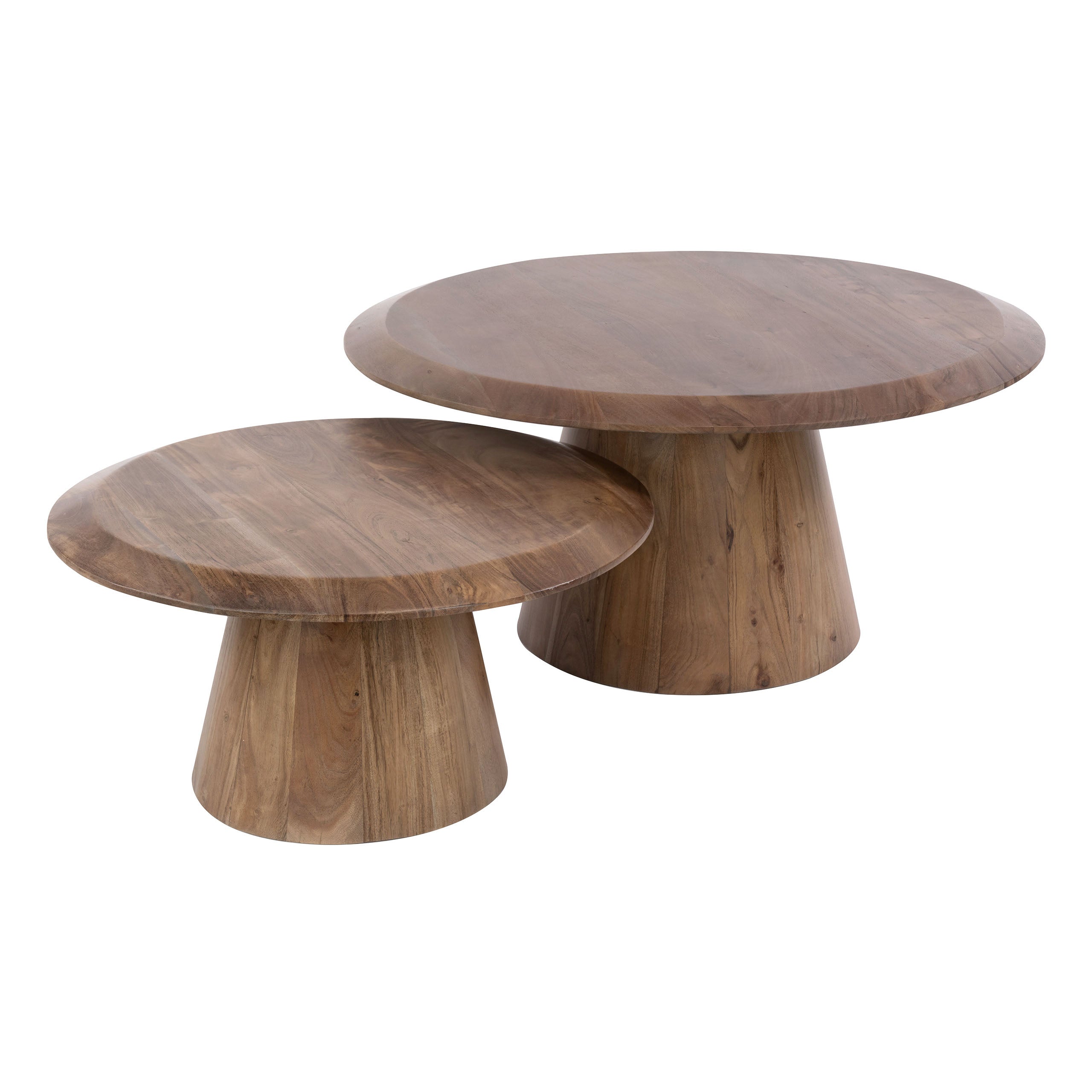 Salontafel Rona set van 2 / Massief acacia bruin – afbeelding 4