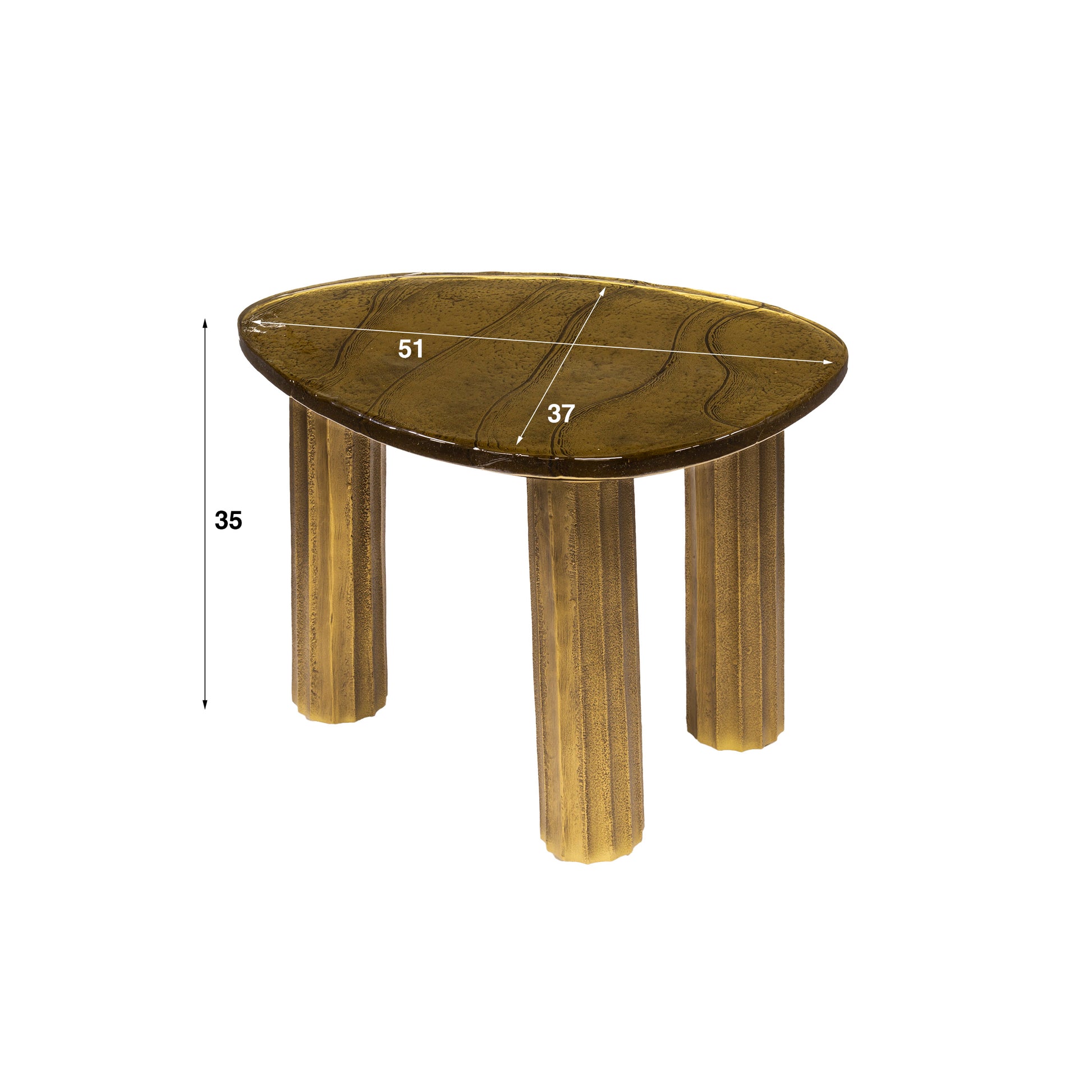 Salontafel Eclipse S / Antiek goud – afbeelding 9