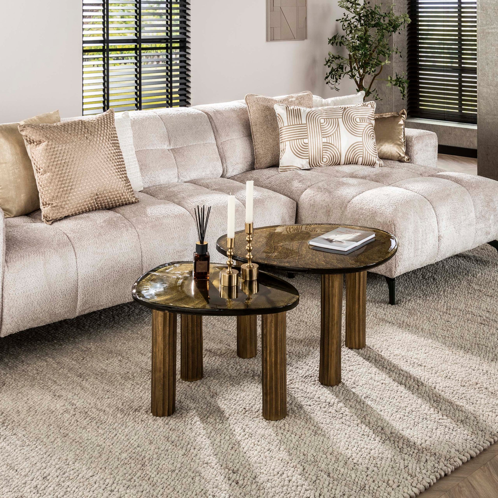 Salontafel Eclipse M / Antiek goud – afbeelding 6