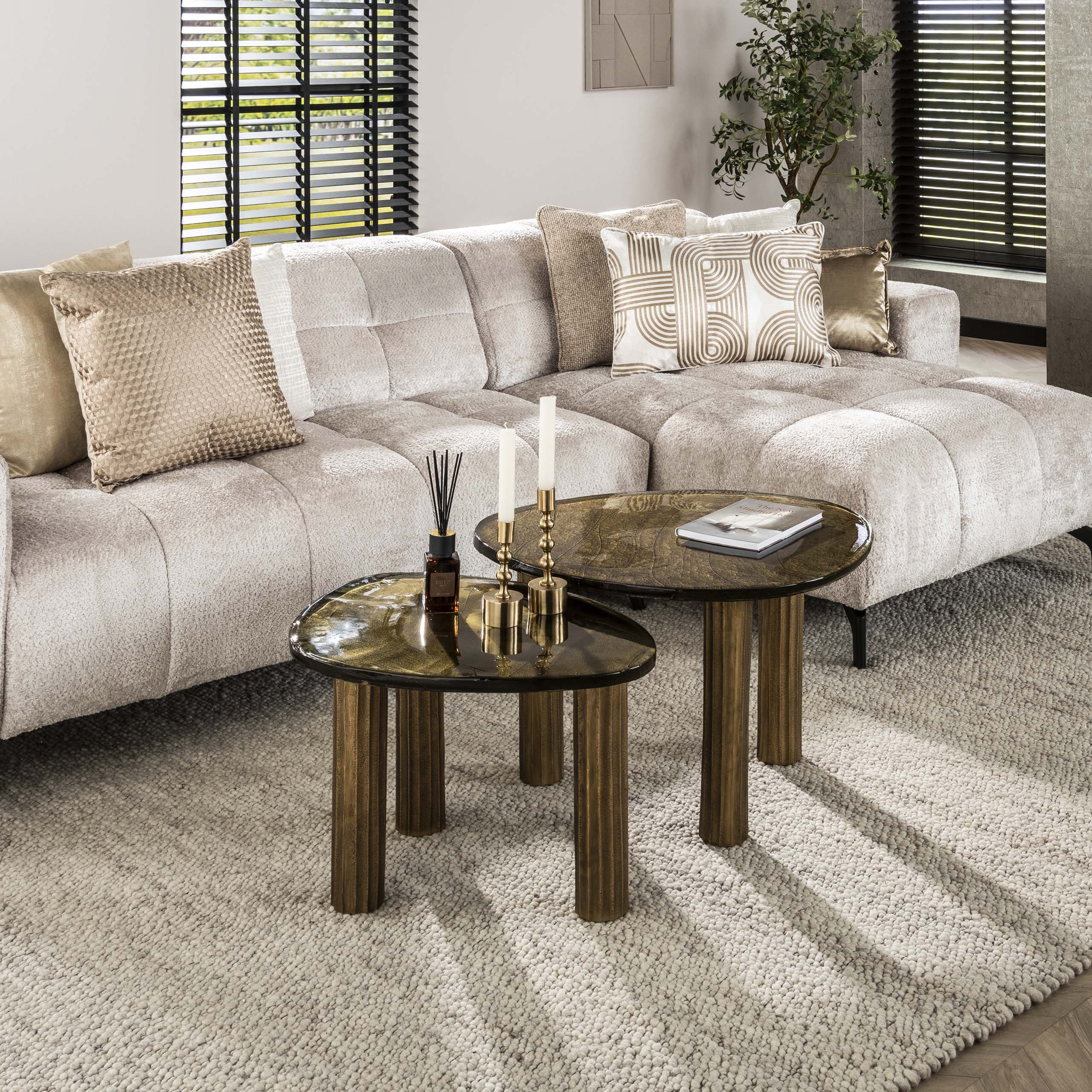 Salontafel Eclipse L / Antiek goud – afbeelding 4