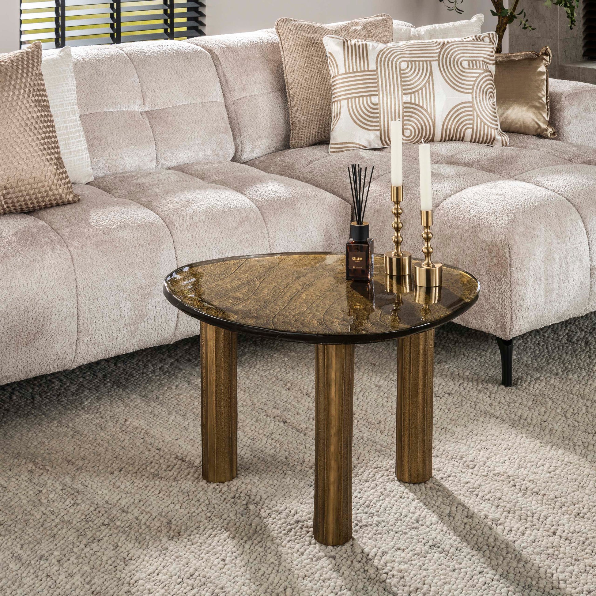 Salontafel Eclipse L / Antiek goud – afbeelding 6