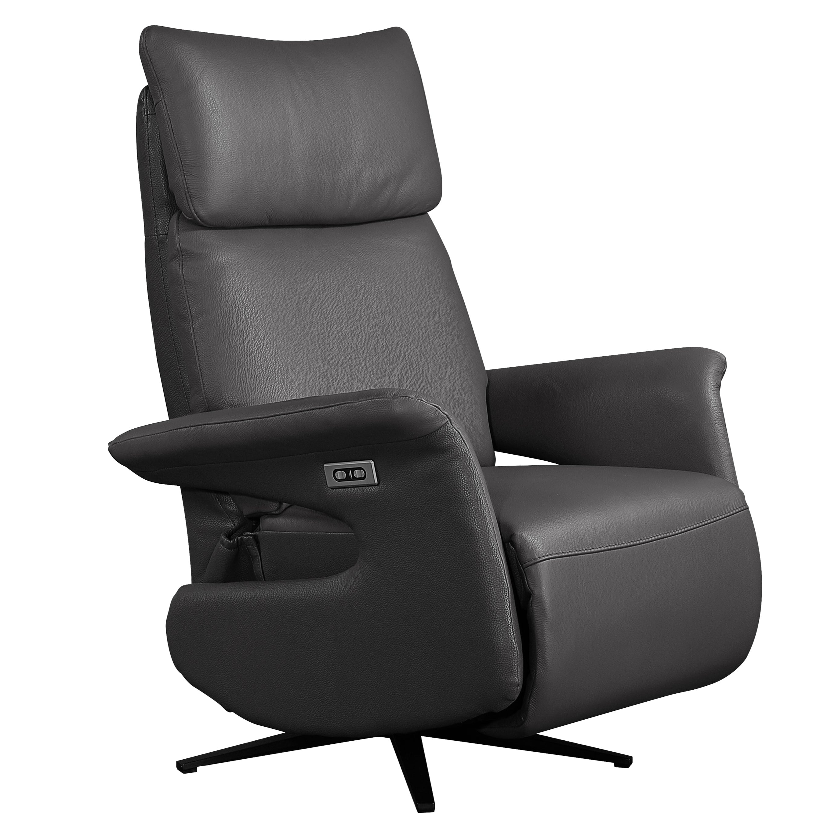 Relax met batterij leder Antraciet - zero gravity