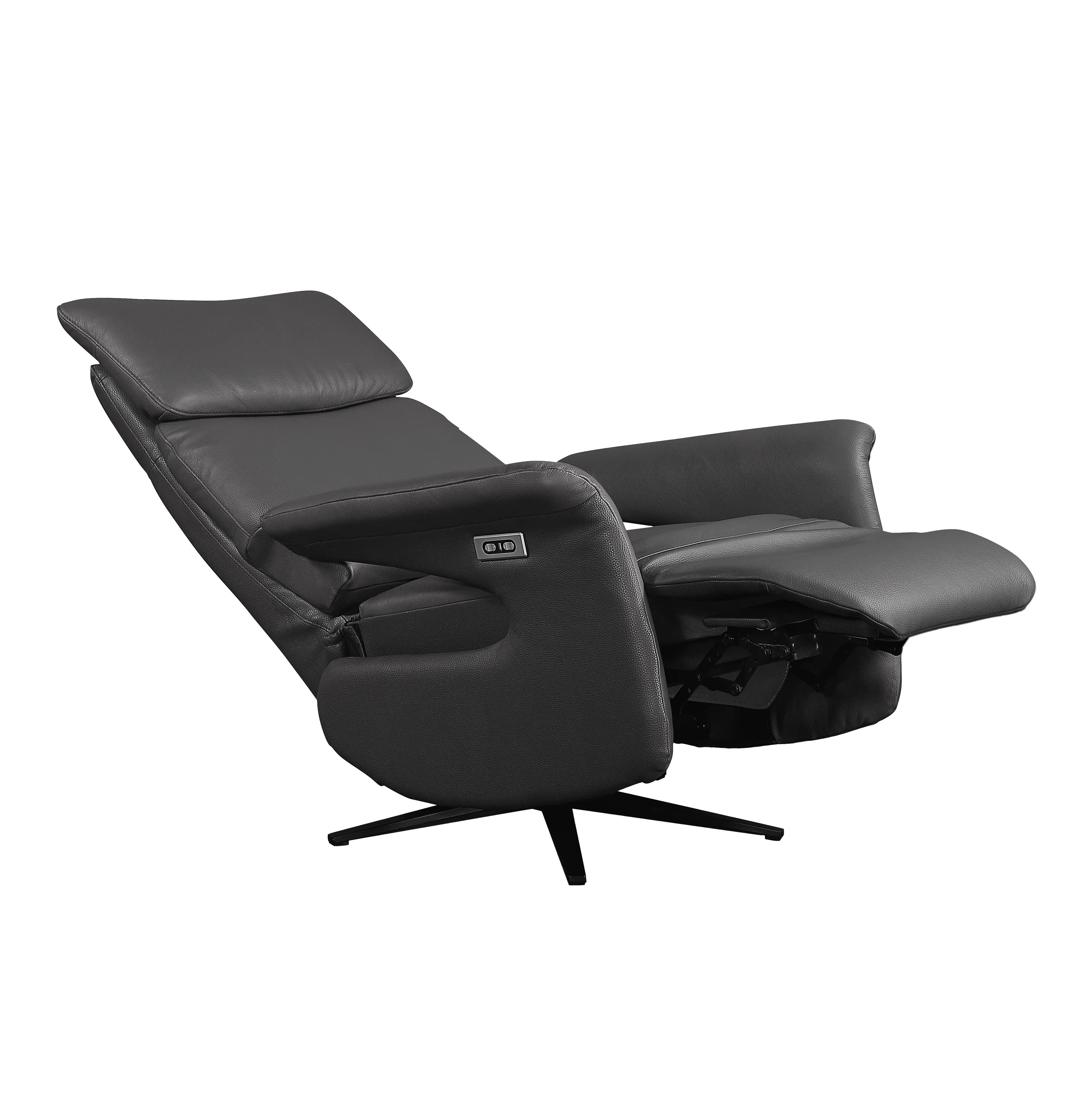 Relax met batterij leder Antraciet - zero gravity