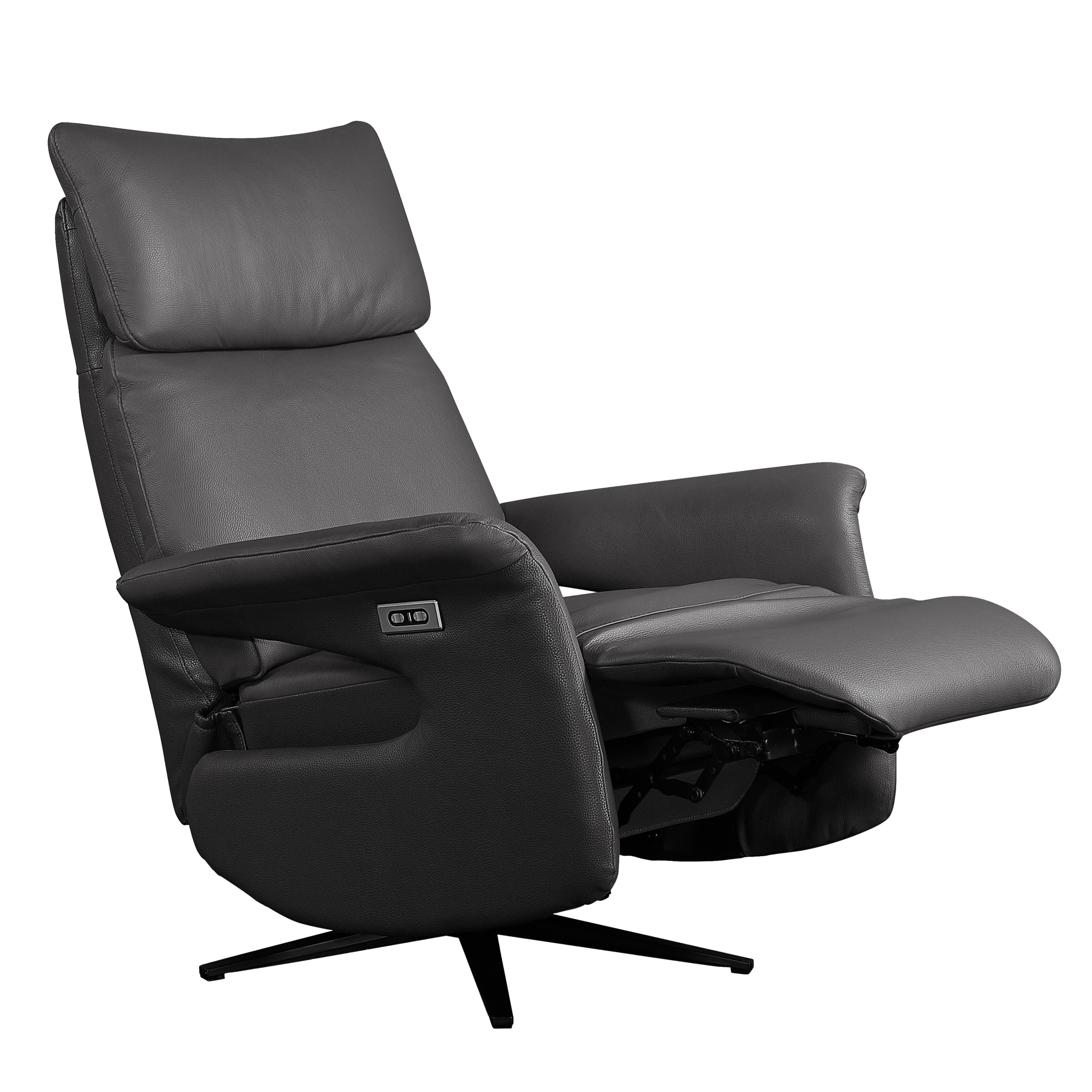 Relax met batterij leder Antraciet - zero gravity