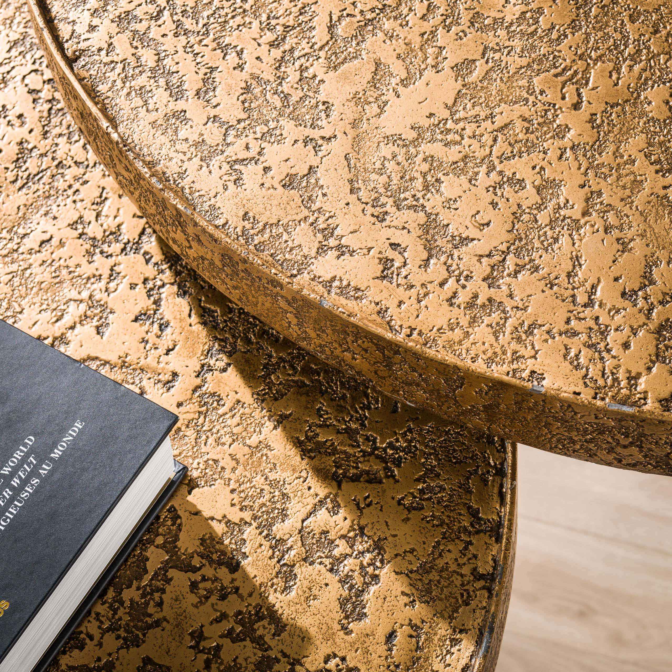 Salontafel Metallic rond set van 2 / Antiek brons – afbeelding 4