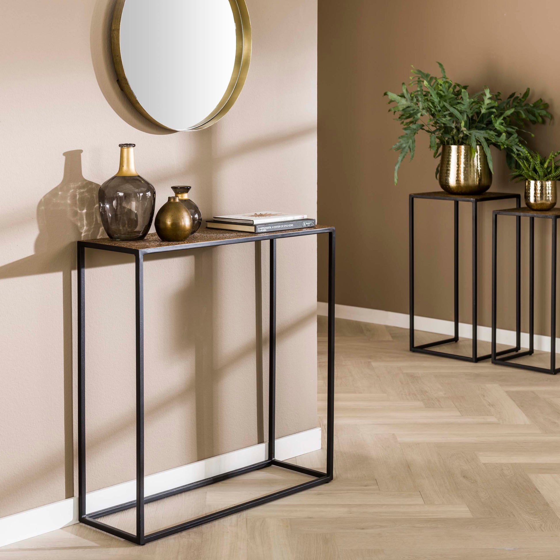 Haltafel Metallic / Antiek brons – afbeelding 1