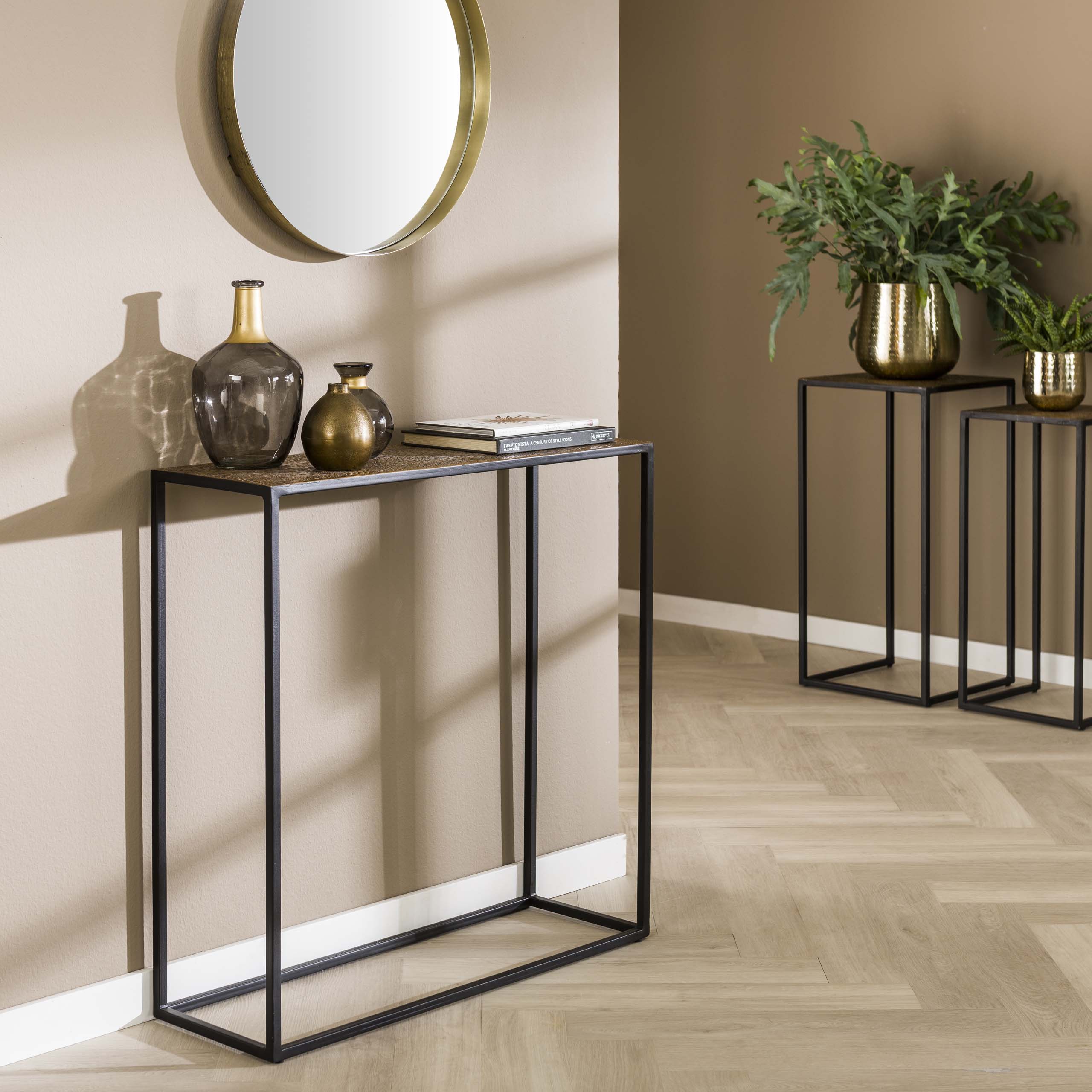 Haltafel Metallic / Antiek brons – afbeelding 1