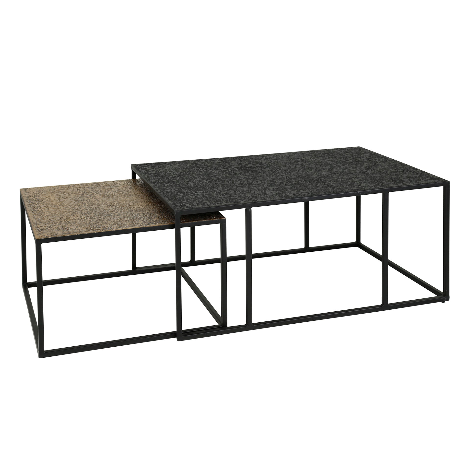 Salontafel Metallic rechthoekig set van 2 / Grijs – afbeelding 6