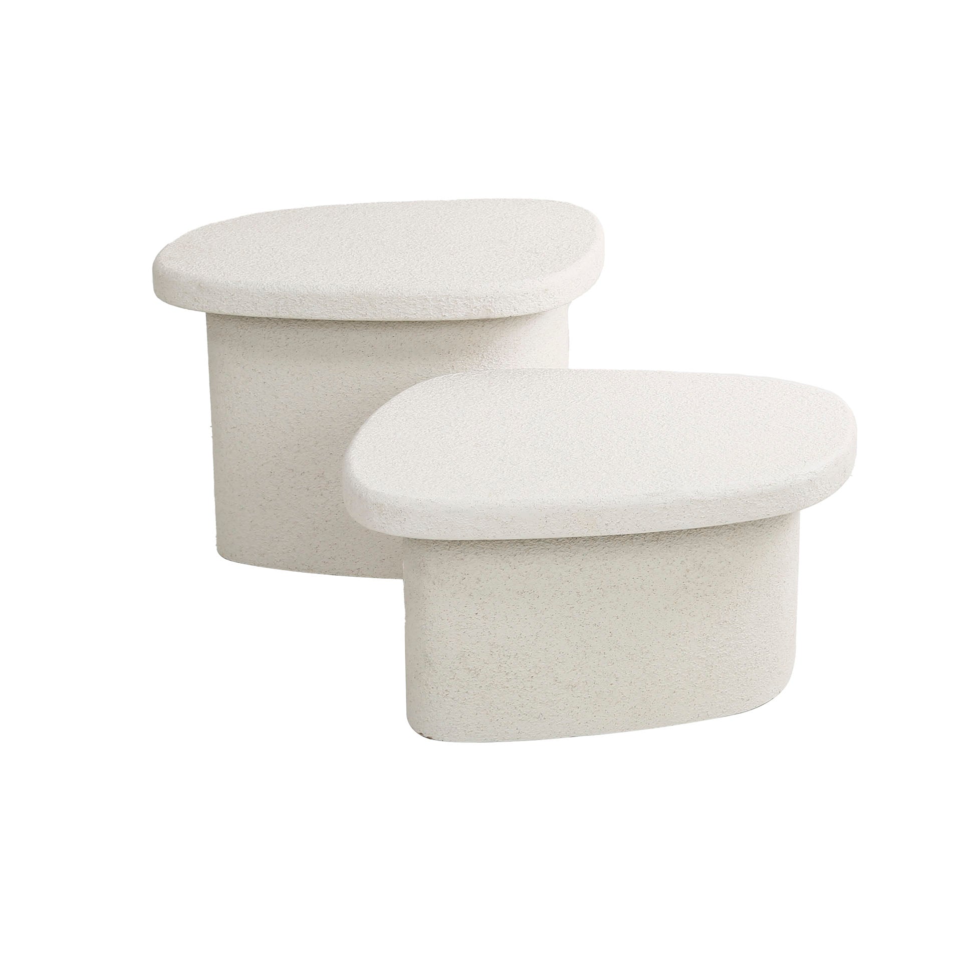 Salontafel Stone organisch set van 2 / Marmer composiet – afbeelding 6