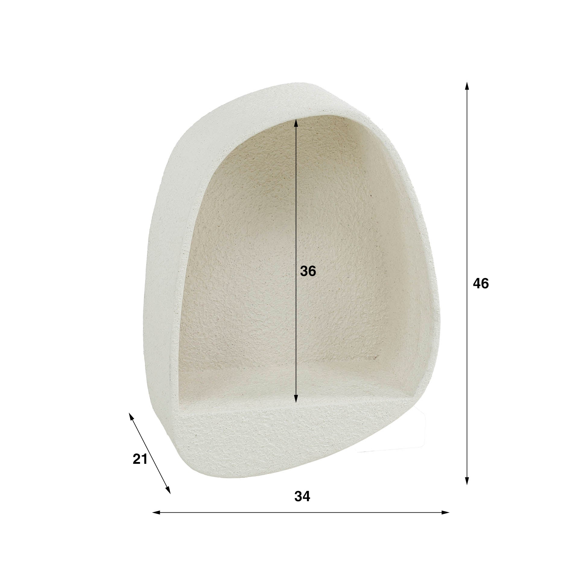 Wandschap Stone druppel / Marmer composiet – afbeelding 5