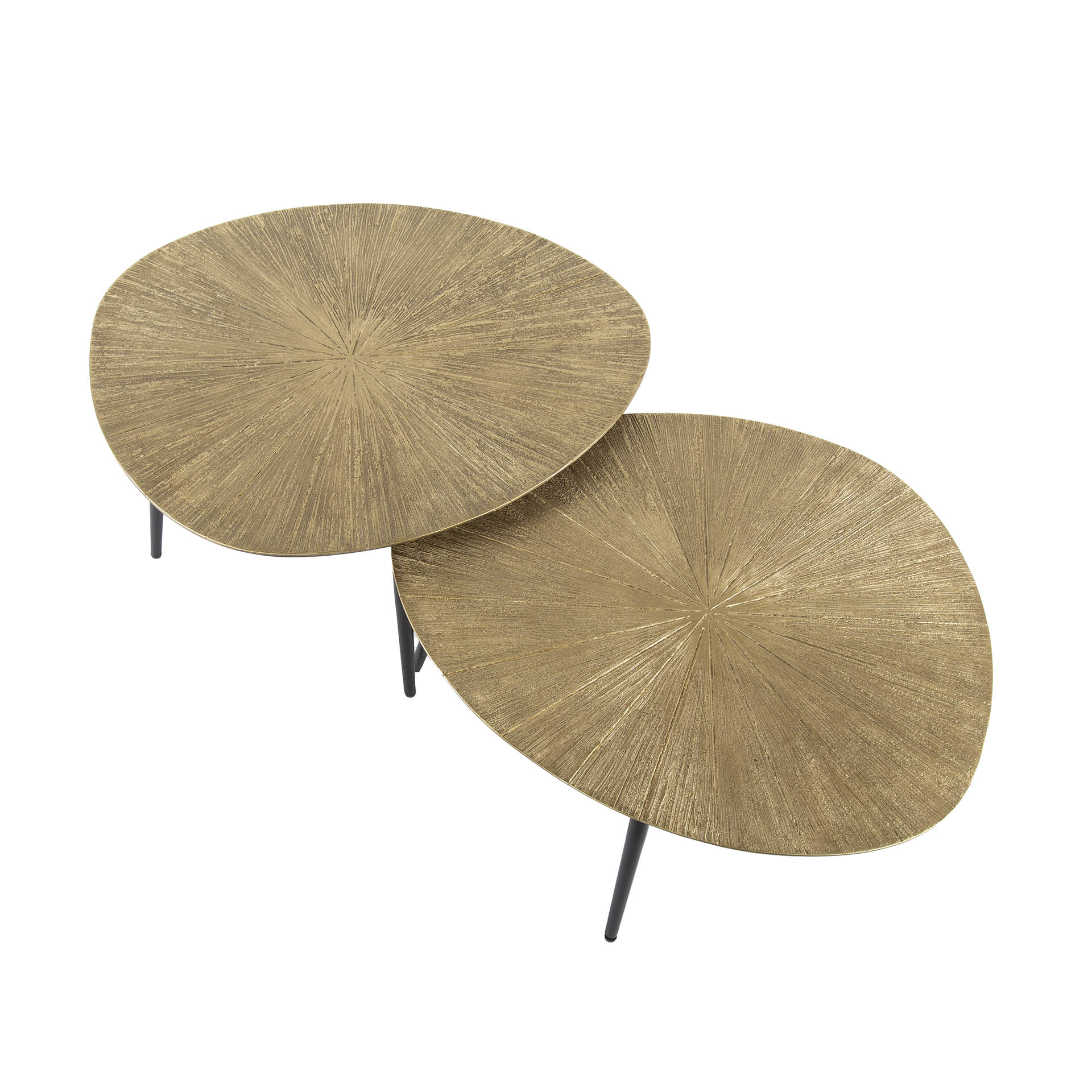 Salontafel Ray organisch set van 2 / Ray antiek goud – afbeelding 7