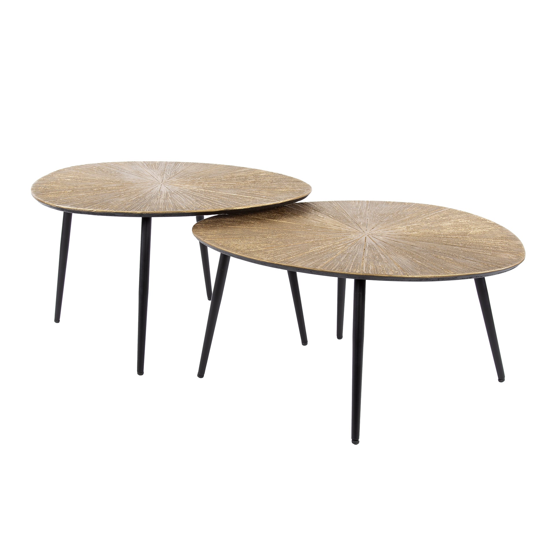 Salontafel Ray organisch set van 2 / Ray antiek goud – afbeelding 6