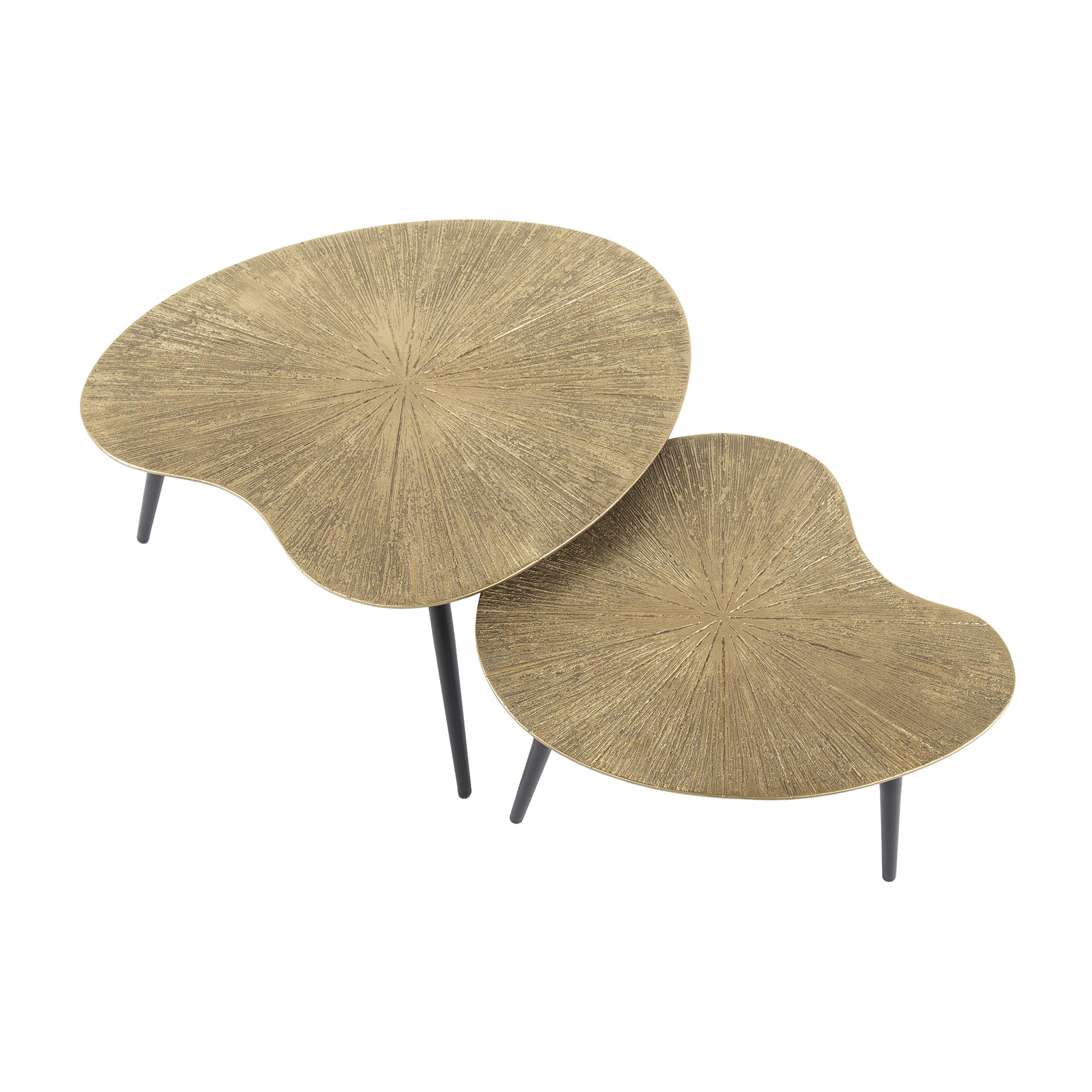 Salontafel Ray niervormig set van 2 / Ray antiek goud – afbeelding 7