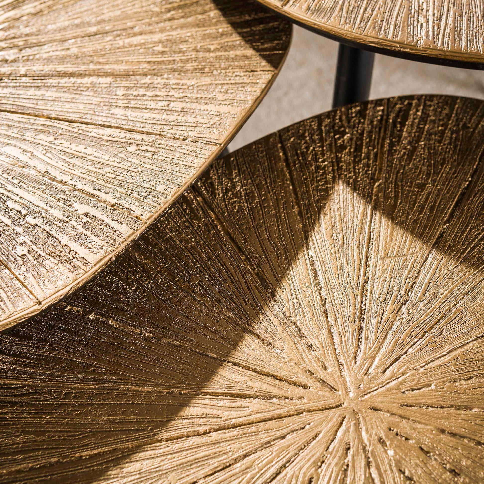 Salontafel Ray niervormig set van 2 / Ray antiek goud – afbeelding 5