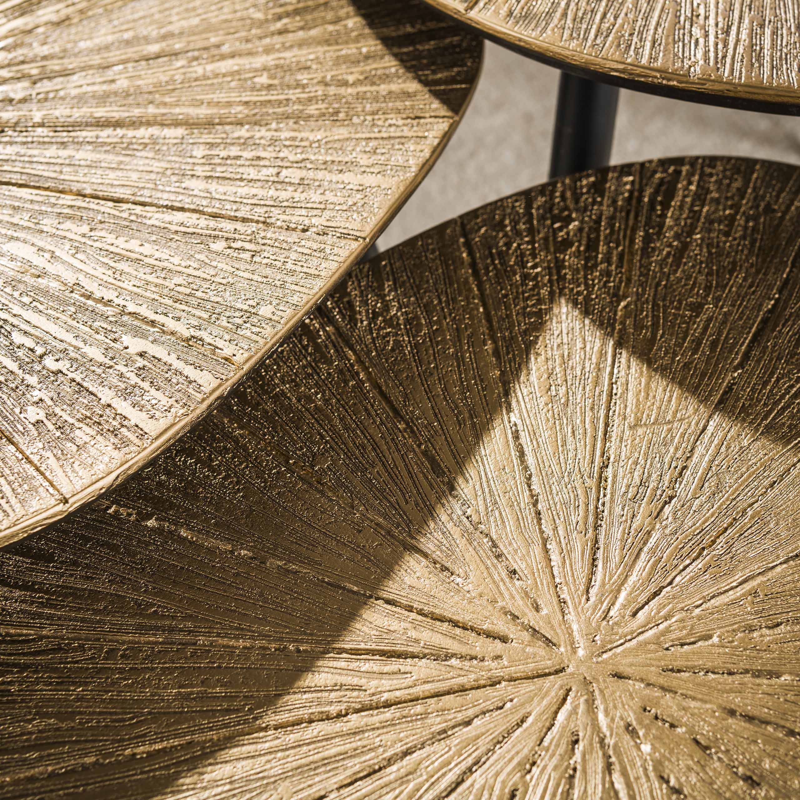 Salontafel Ray niervormig set van 2 / Ray antiek goud – afbeelding 5
