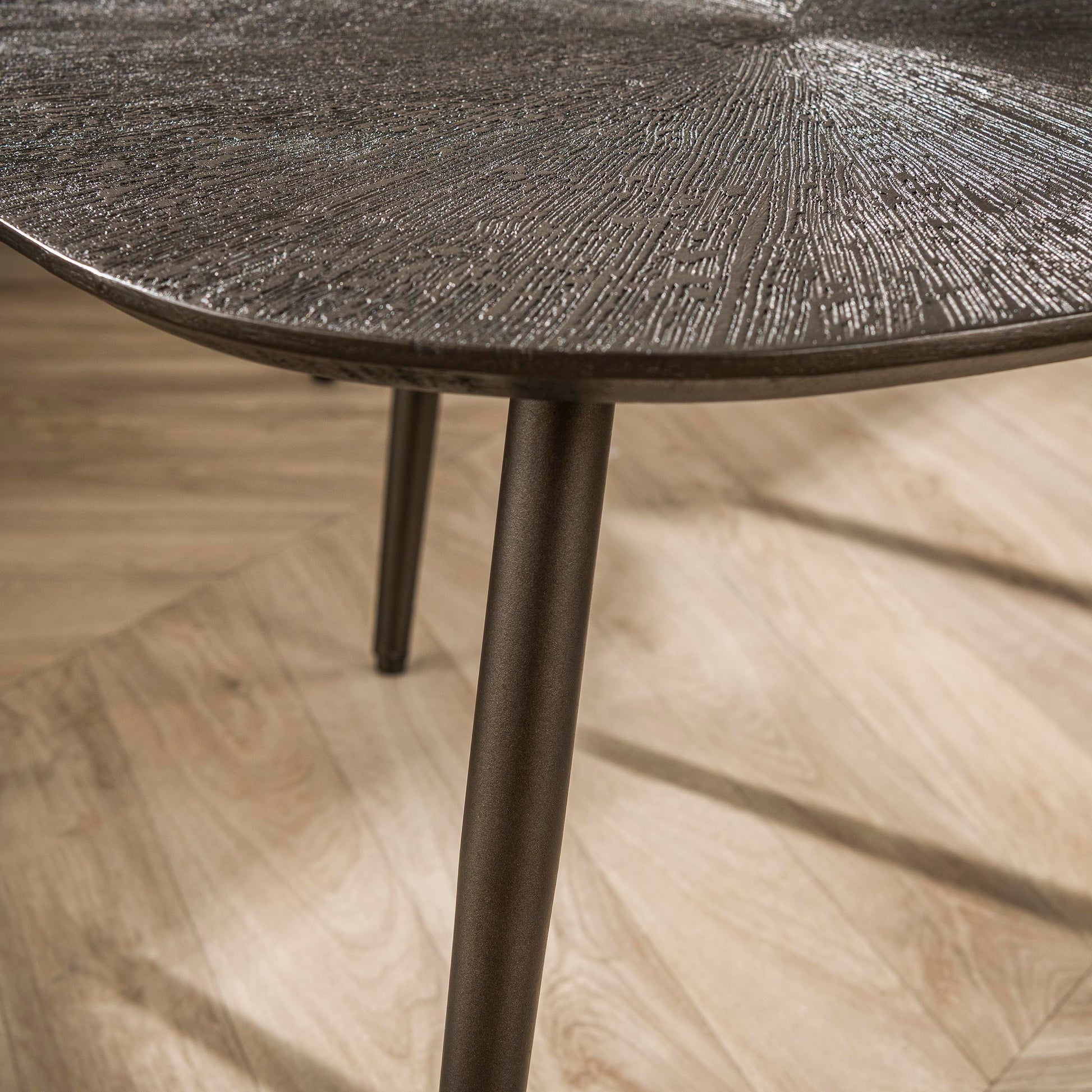 Salontafel Brown Ray organisch set van 2 / Donkerbruin brons – afbeelding 3