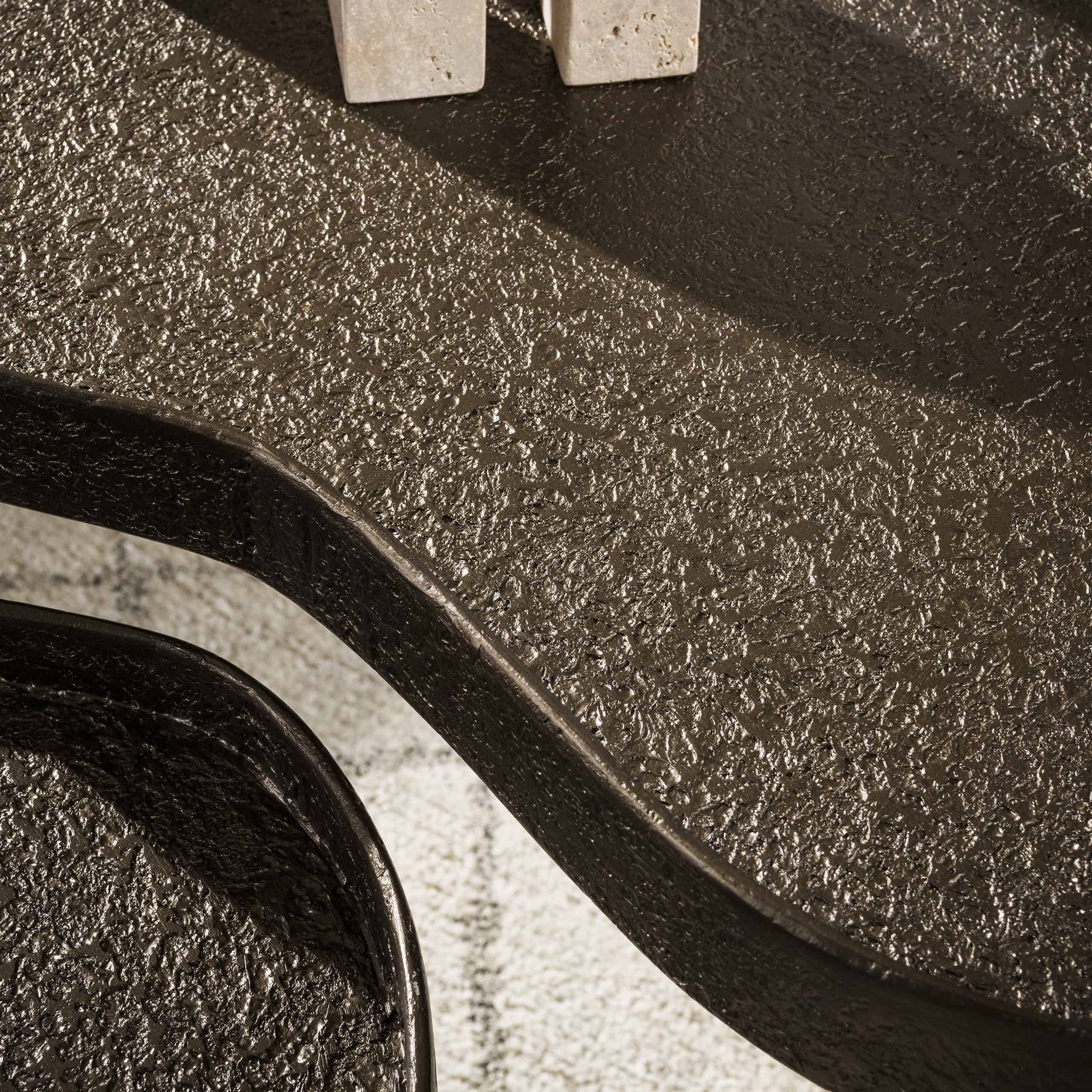 Salontafel niervormig set van 2 / Brons liquid metal – afbeelding 3