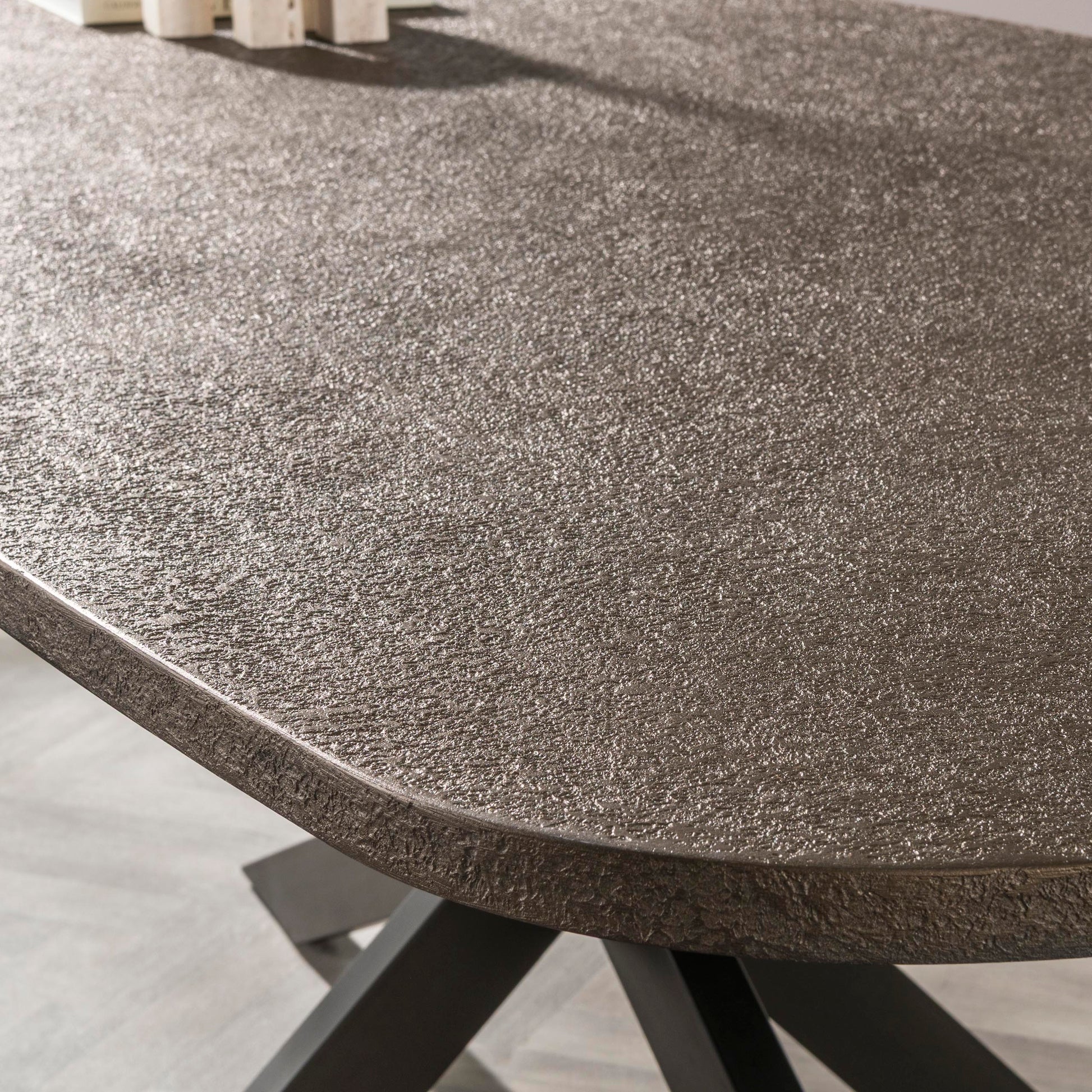 Eettafel Bronvik deens ovaal 180cm / Brons liquid metal – afbeelding 4