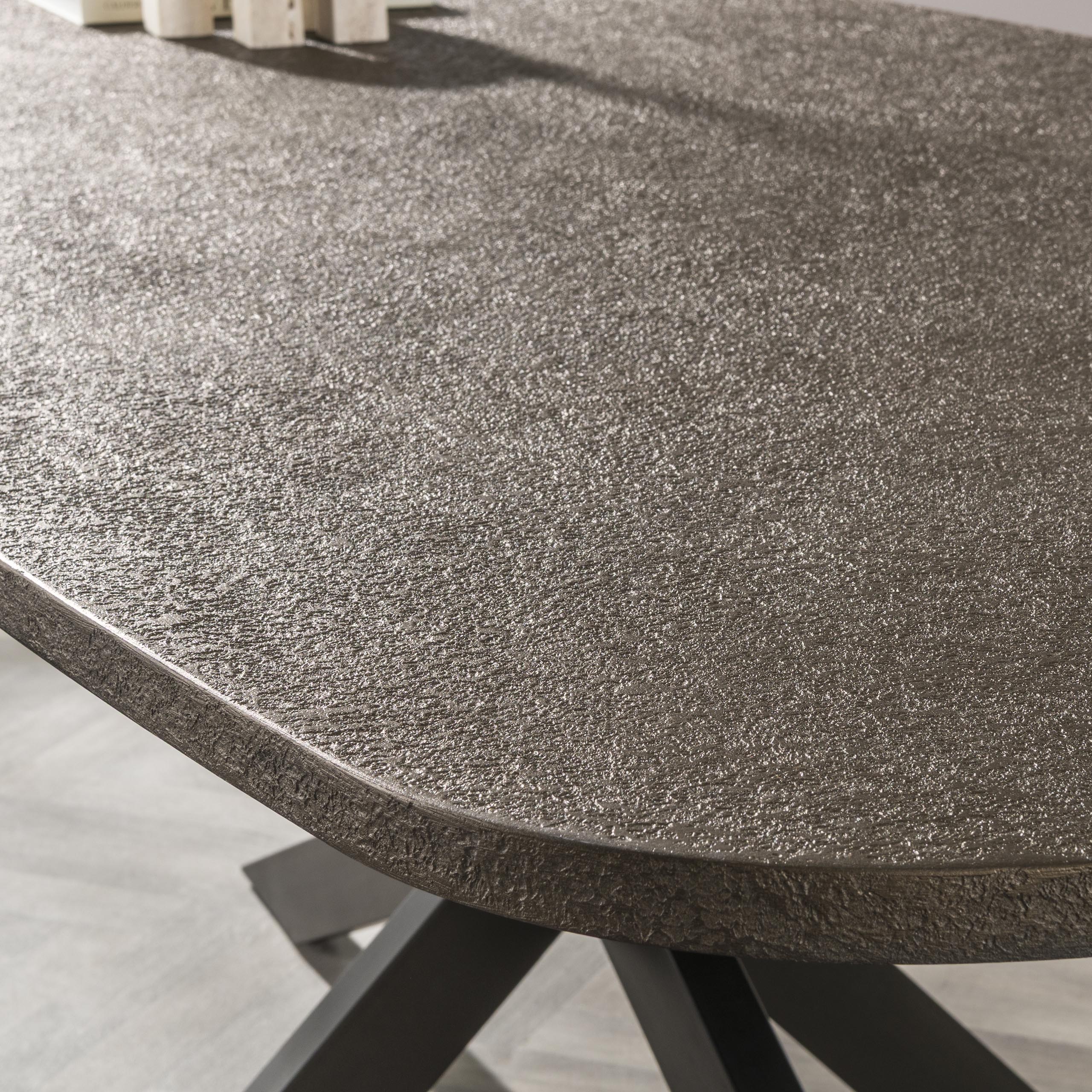 Eettafel Bronvik deens ovaal 180cm / Brons liquid metal – afbeelding 4