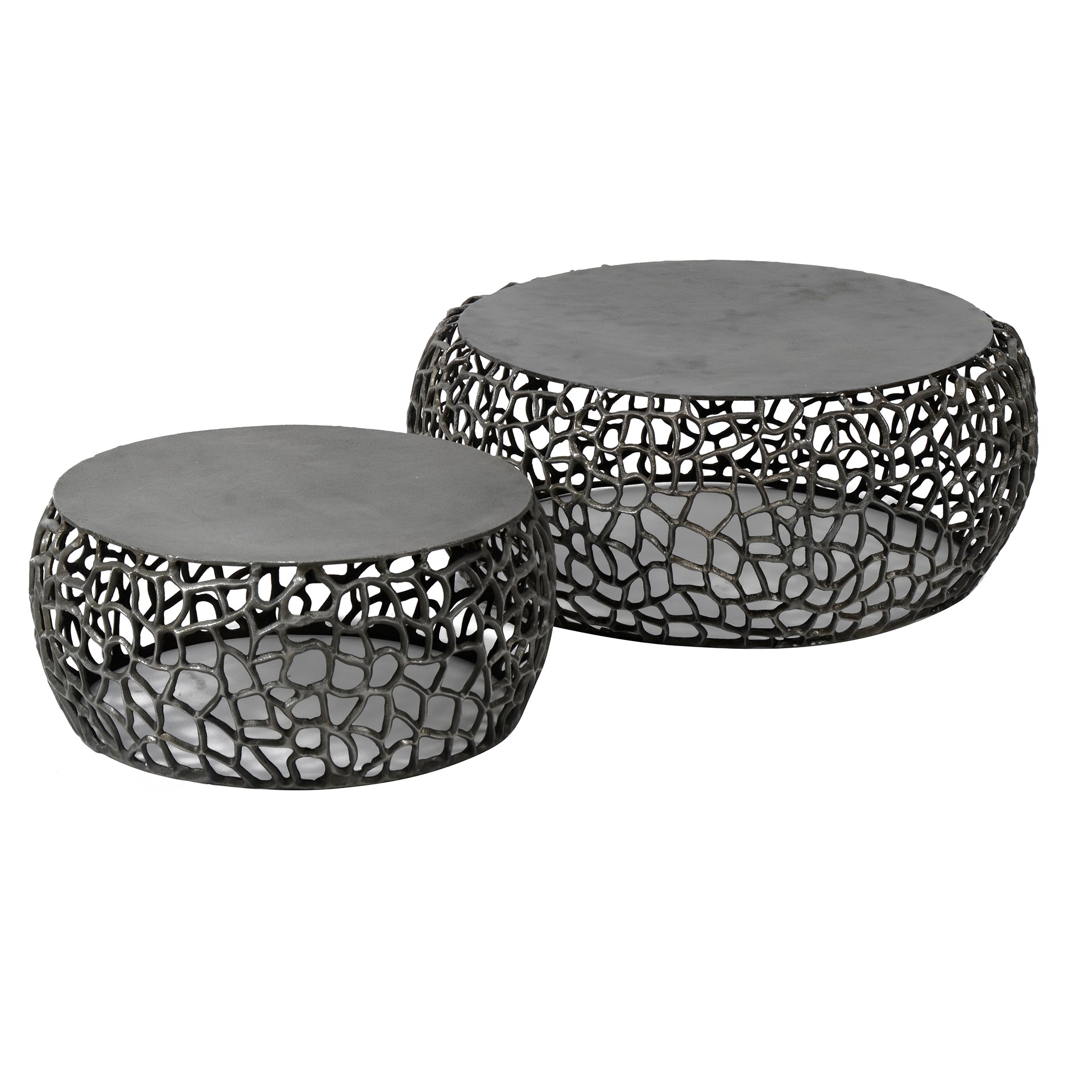 Salontafel Maze set van 2 / Zwart nikkel – afbeelding 2