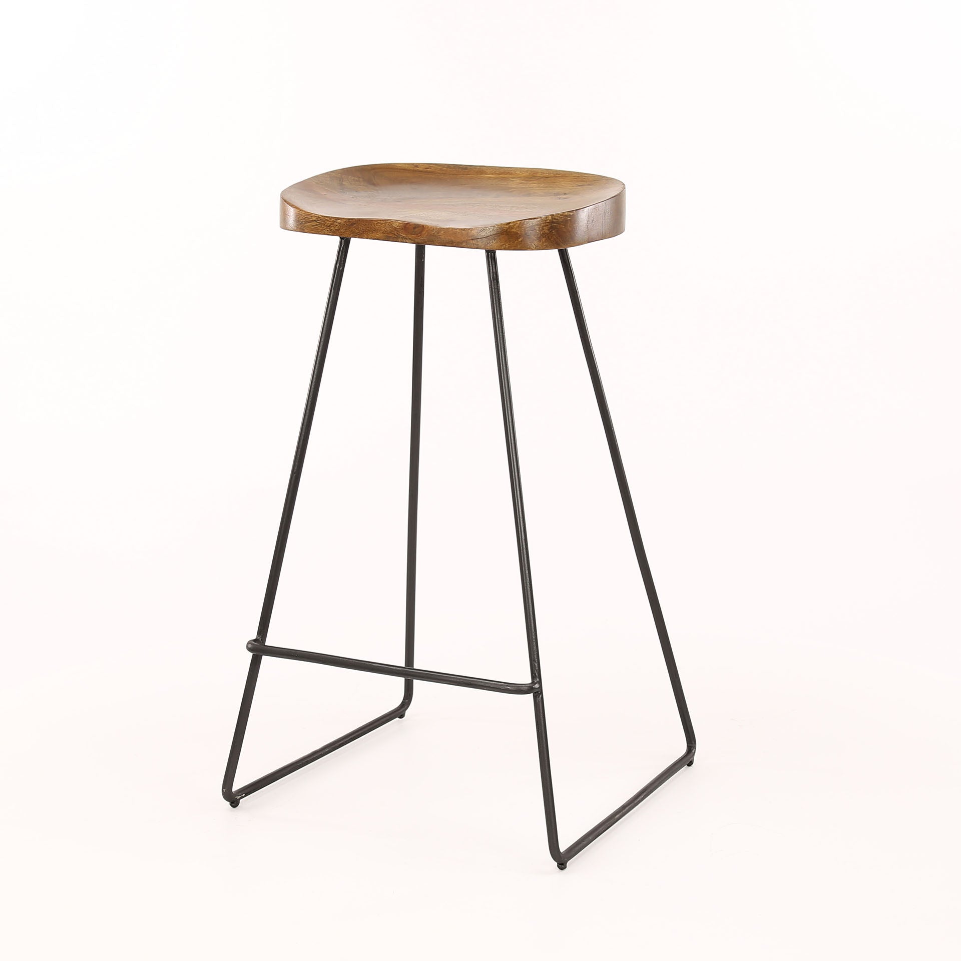 Barstoel Wooden Seat verpakt per 4 / Massief acacia – afbeelding 3