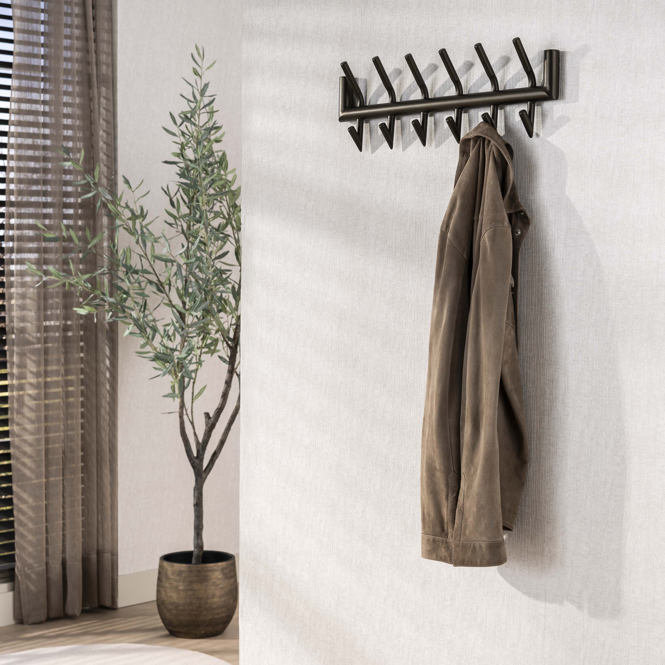 Kapstok Tubo 2x6 haken / Drift brown – afbeelding 1