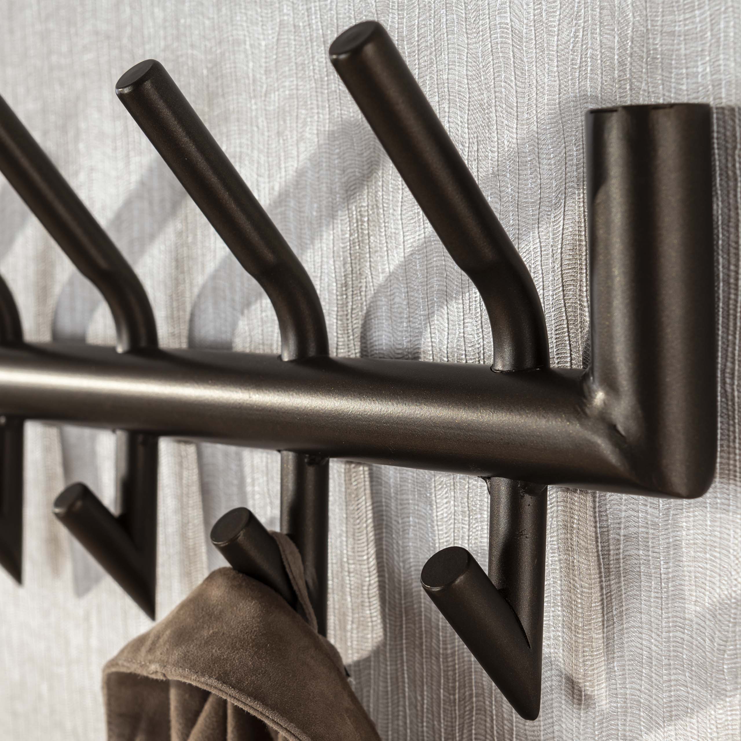 Kapstok Tubo 2x6 haken / Drift brown – afbeelding 2