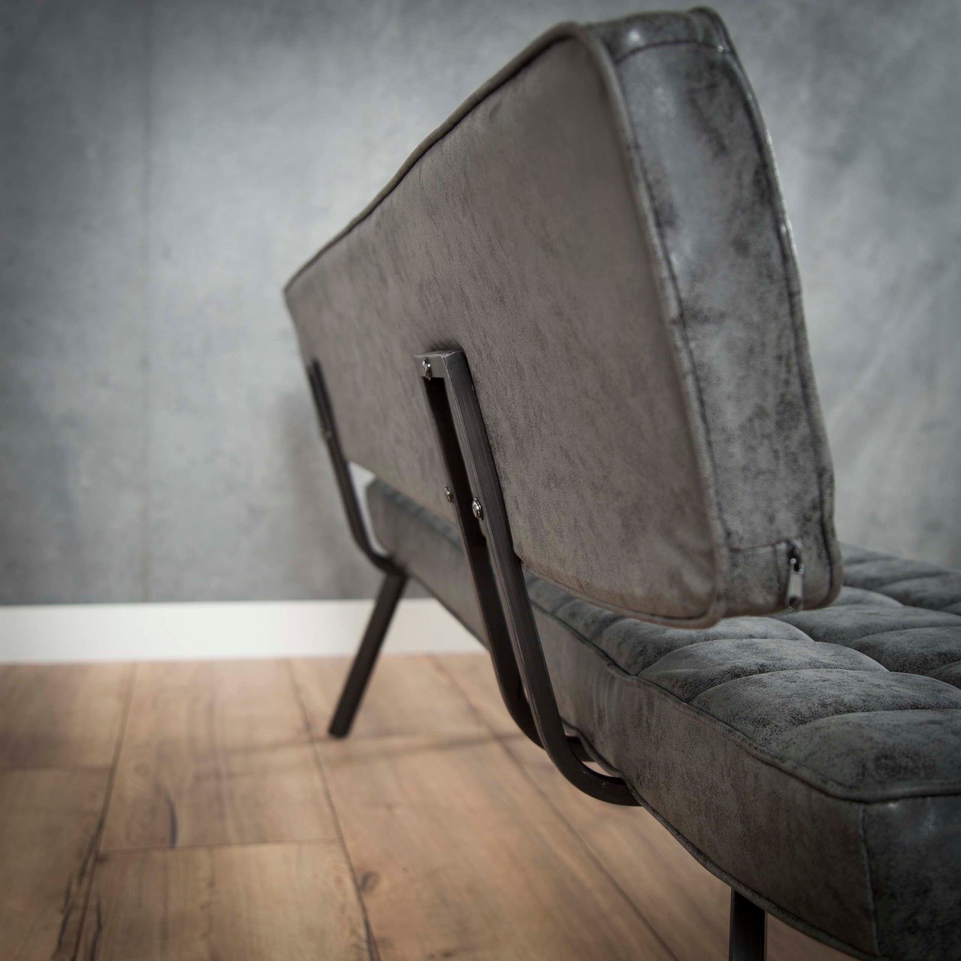 Eetkamerbank 180cm / Wax PU Zwart – afbeelding 4
