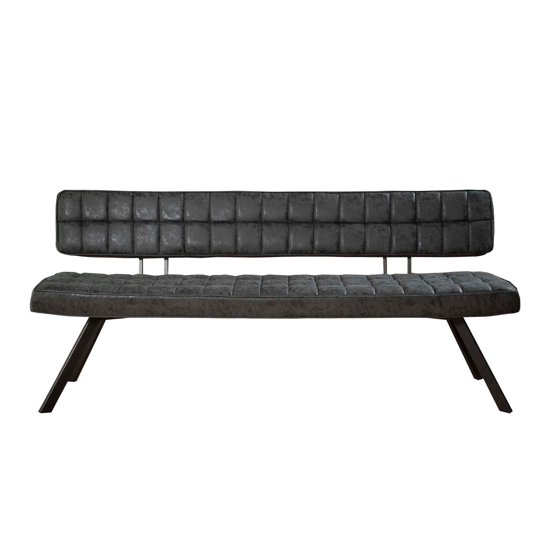 Eetkamerbank 180cm / Wax PU Zwart – afbeelding 5